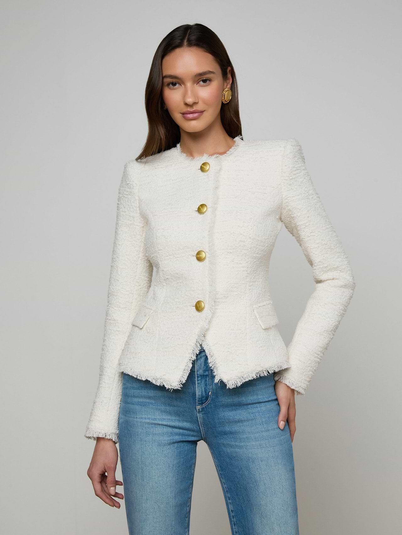 10040rqf L'AGENCE Nerina Tweed Blazer