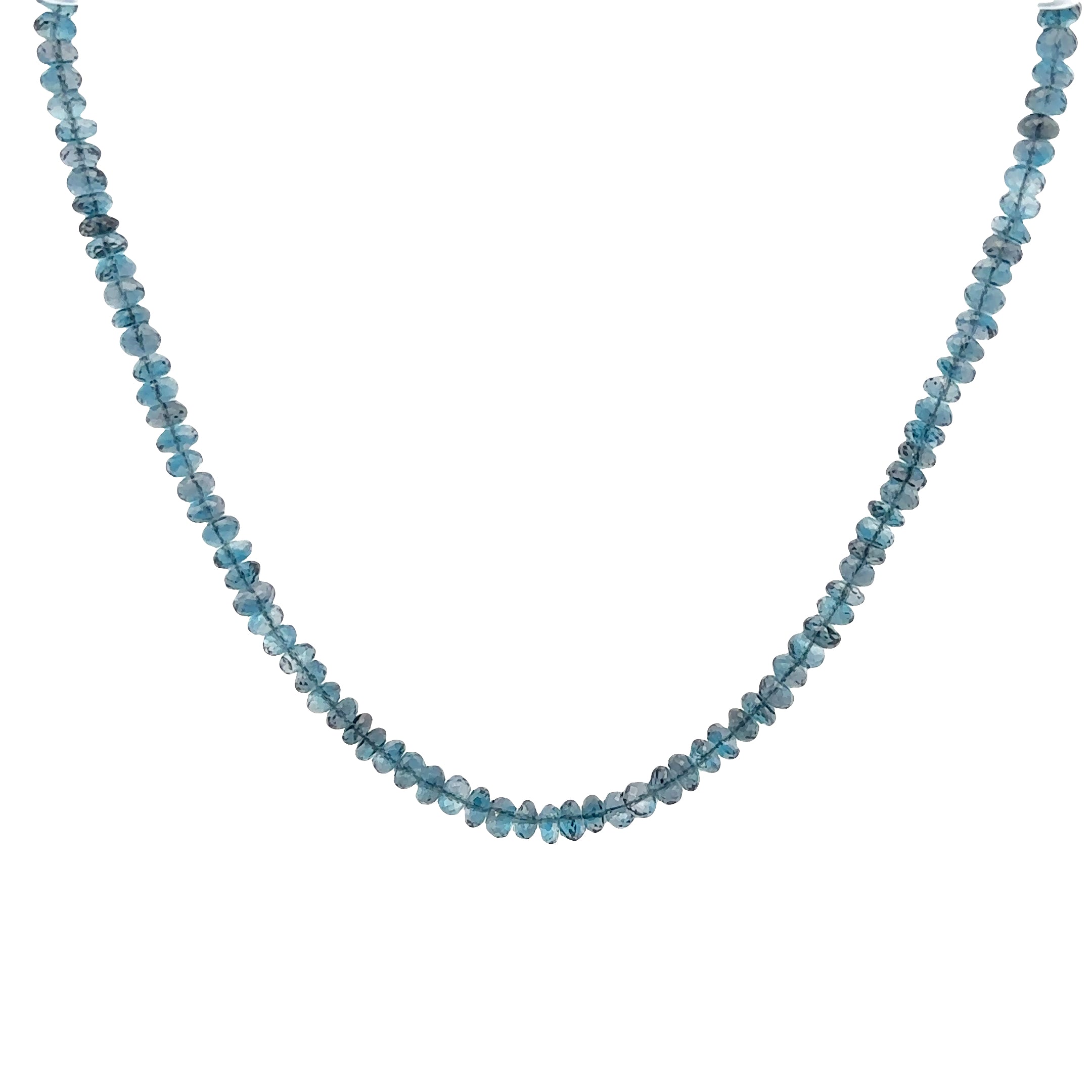 WD1936 London Blue Topaz Beaded Necklace — 14K Yellow Gold