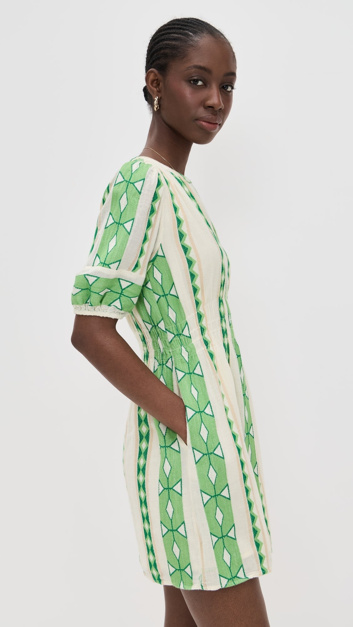 LUCY07l Velvet Split Neck Dress