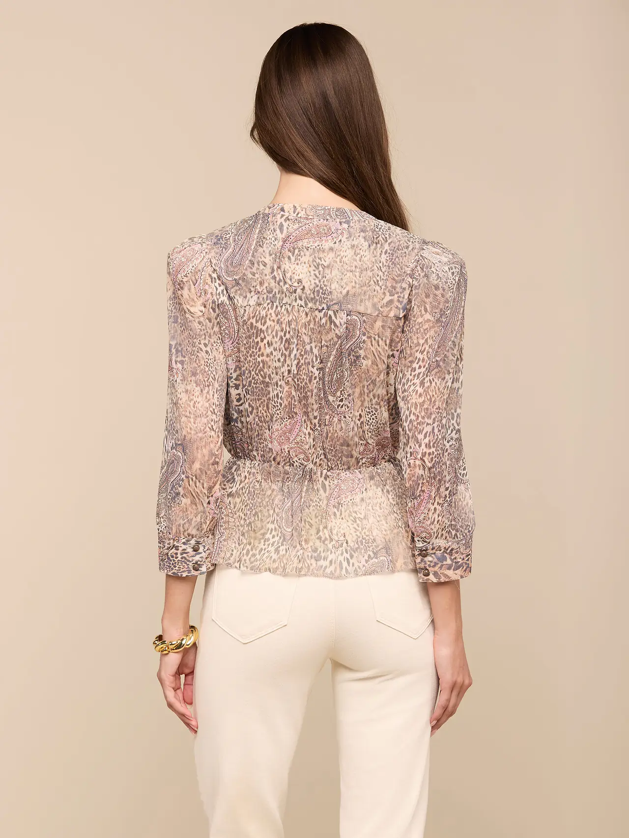 40865VAL L'AGENCE Suri Puff 3/4 sleeve Blouse
