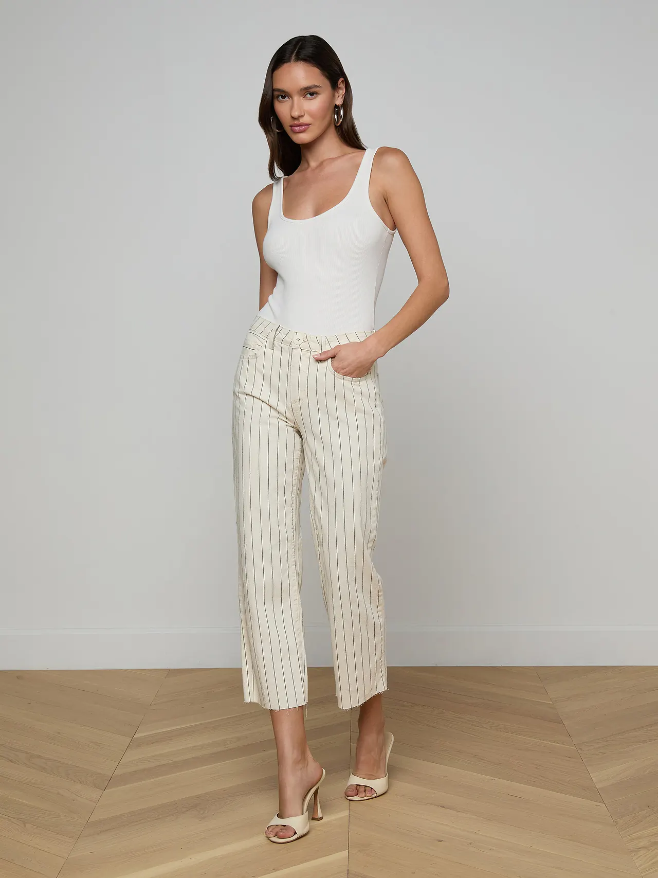 2721BSIRens L'AGENCE WANDA HR CROP WIDE LEG