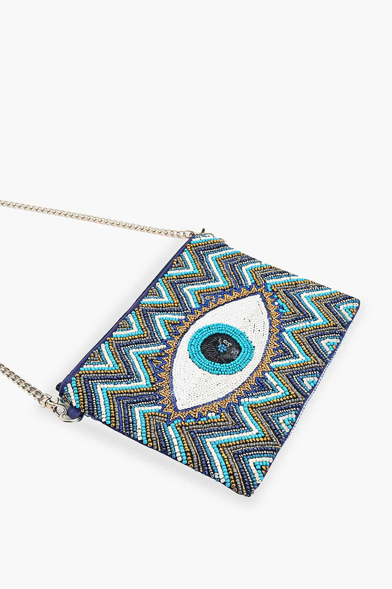 America & Beyond Grecian Nights Evil Eye Clutch