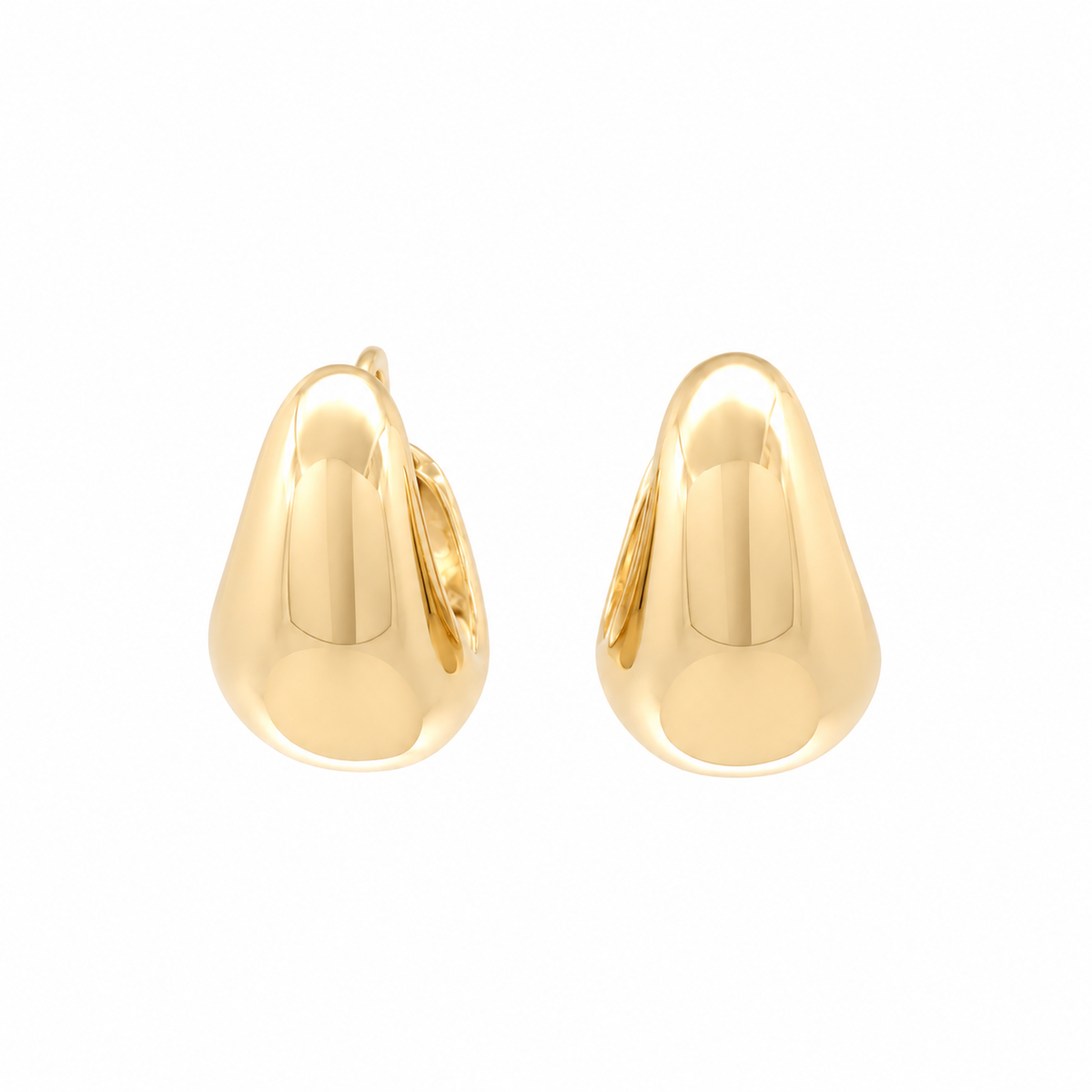 WD1976 14KT Gold Huggie Hoop Earrings