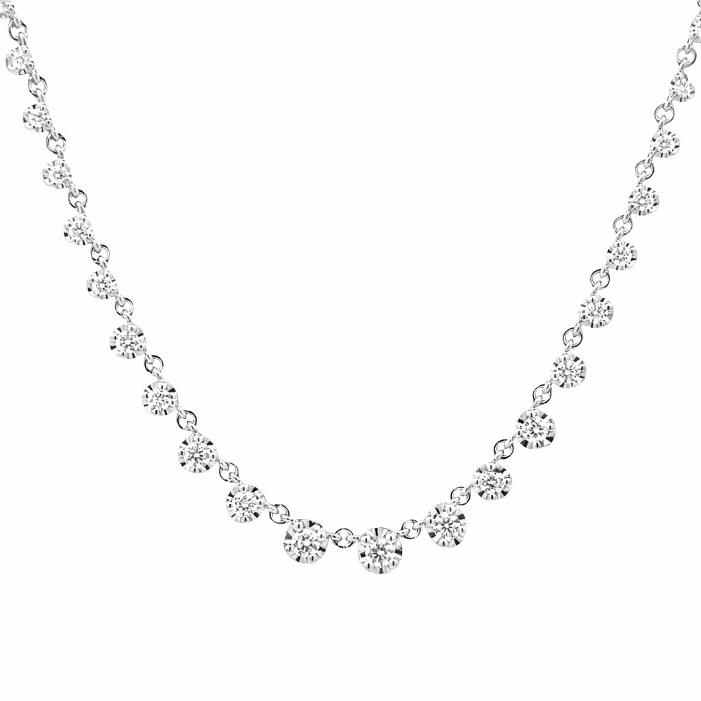 331881 14kt White Gold Diamond Necklace