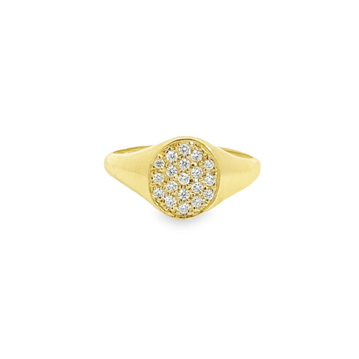 WD86 Oval Pave Signet