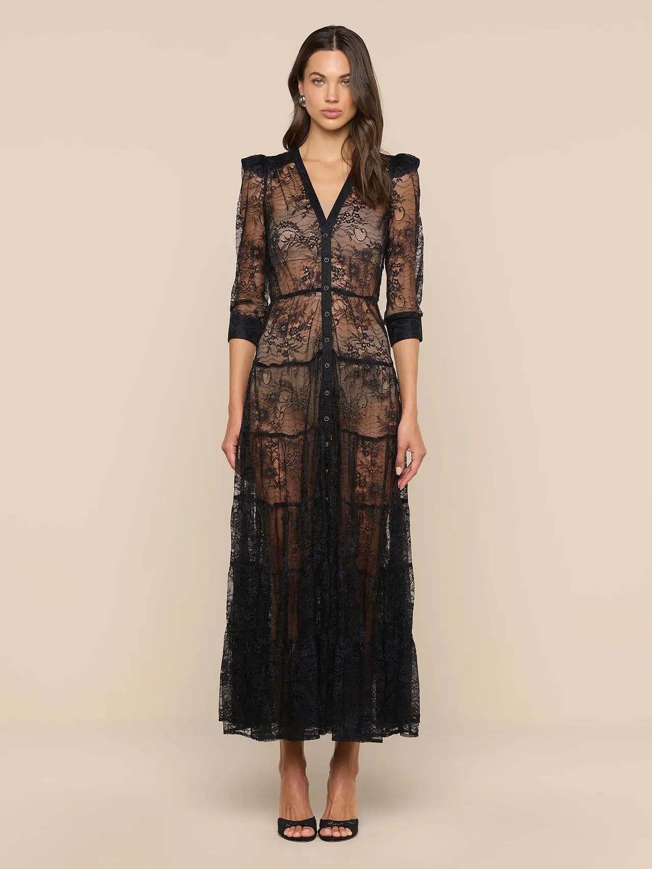 61749Qyc L'AGENCE Serphina Lace Dress