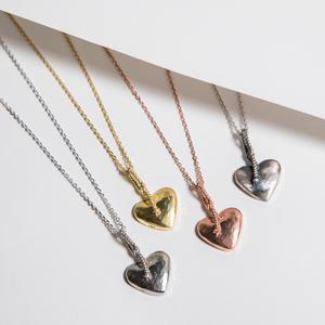 LG102 LOVE Grenades Sterling Silver Base with 14kt plating Cherry heart Bomb W/18inch linked chain