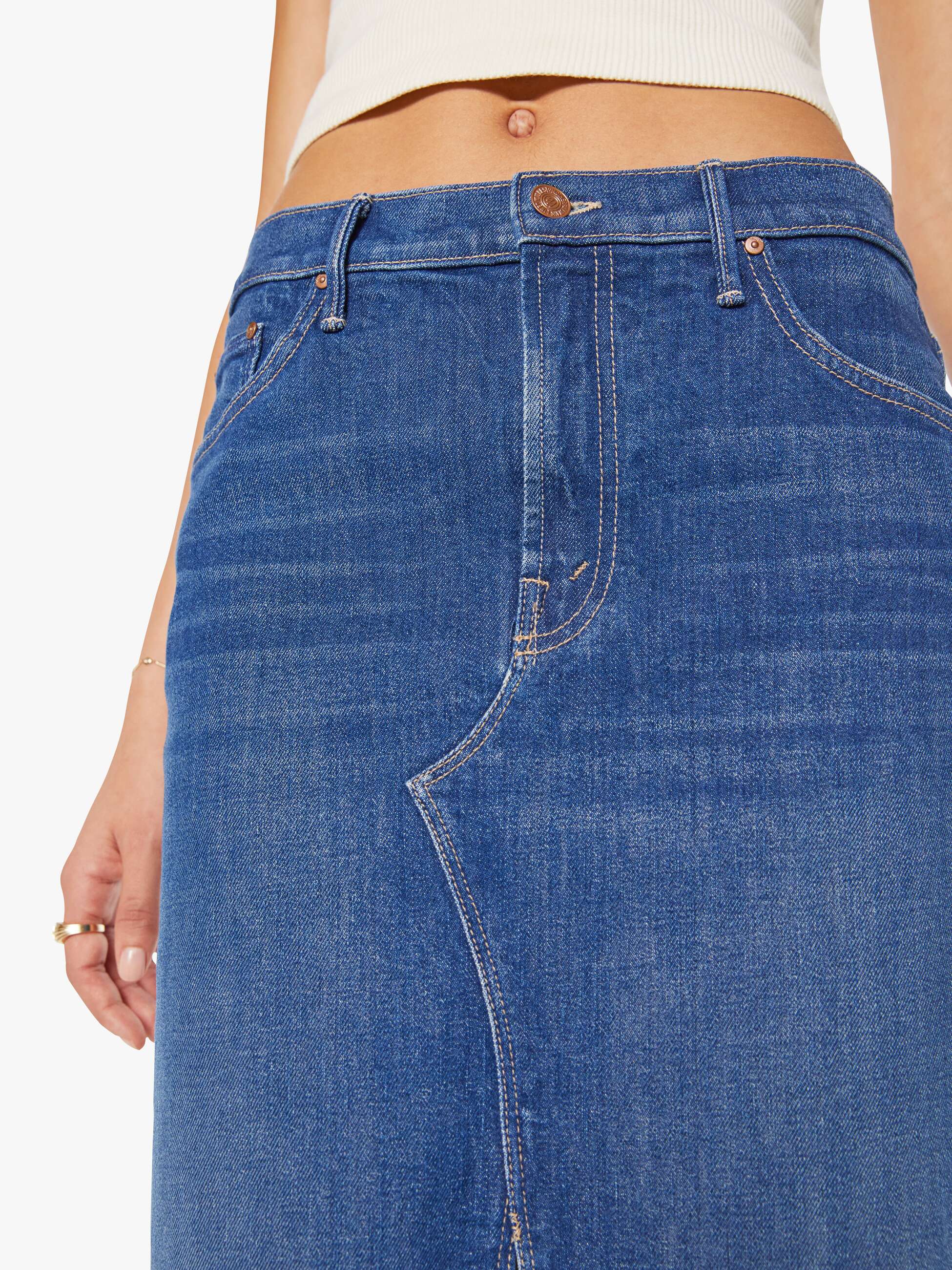 90081-1729dnd MOTHER The Ditcher Midi Skirt