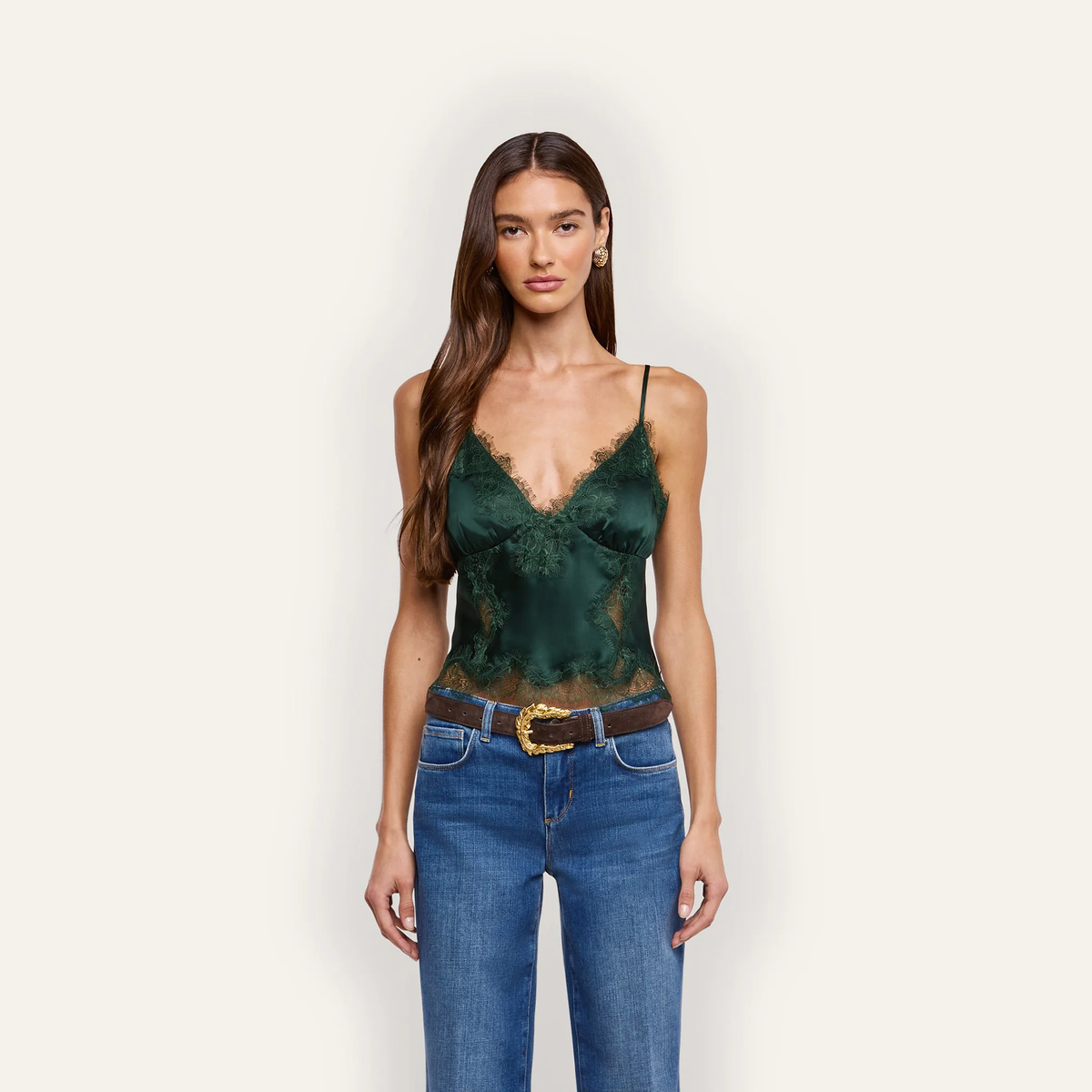 40768CLWfg L'AGENCE The Kimber Lace insert Cami