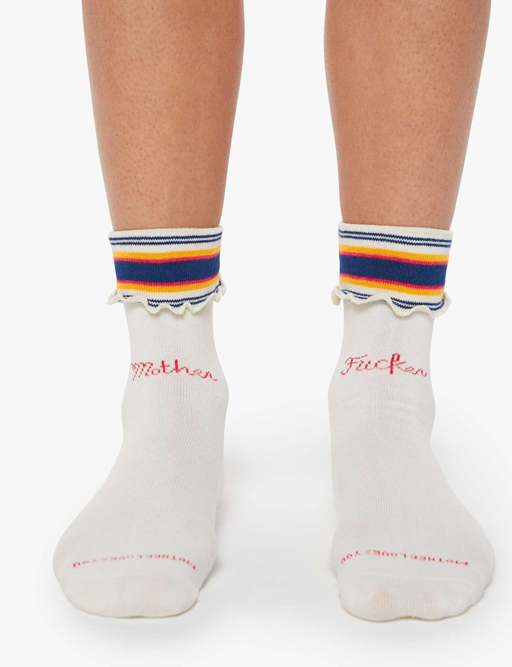 7101-2091 MOTHER The fold Please in the Lines socks