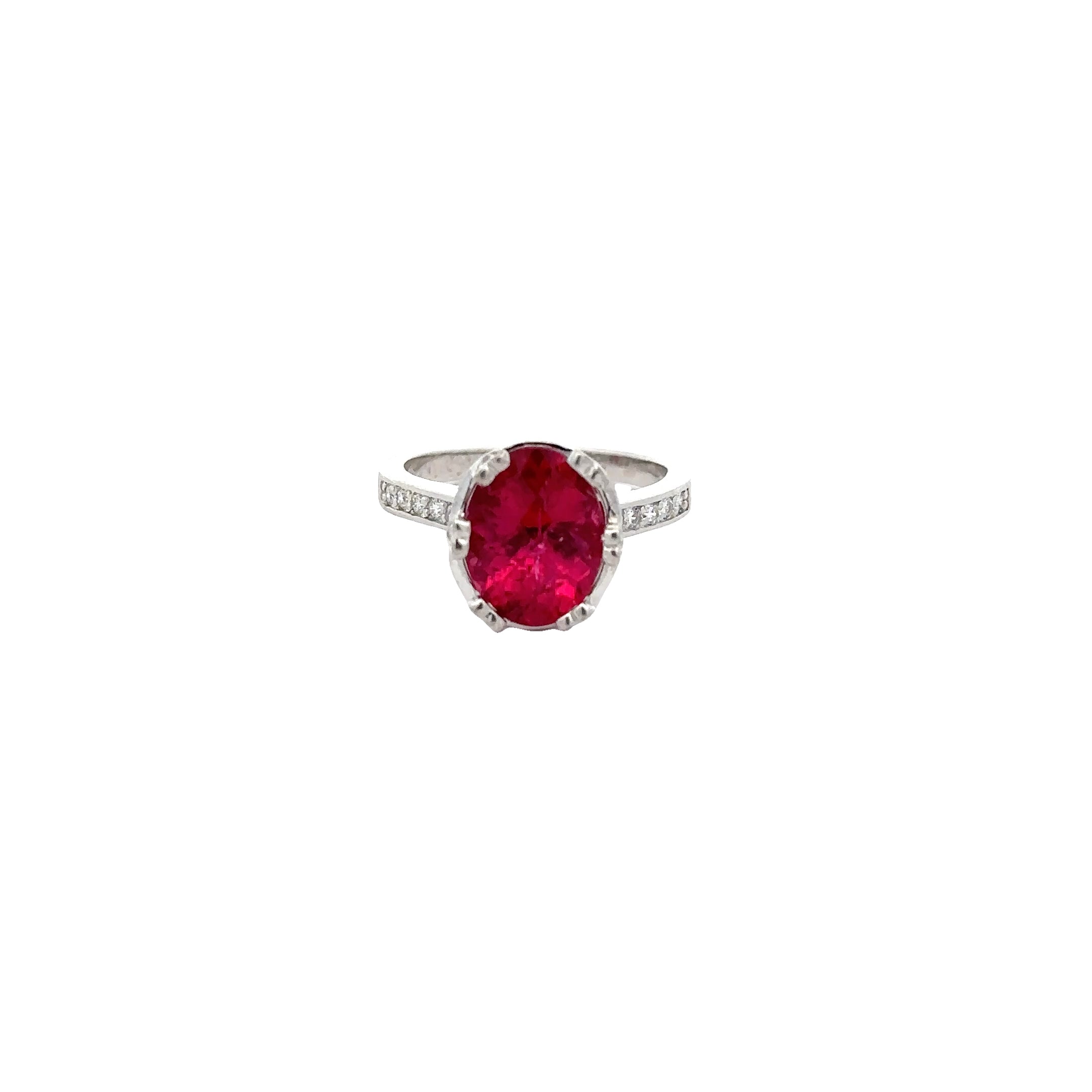WD1792 14kt Gold Pink Tourmaline and Diamond Ring