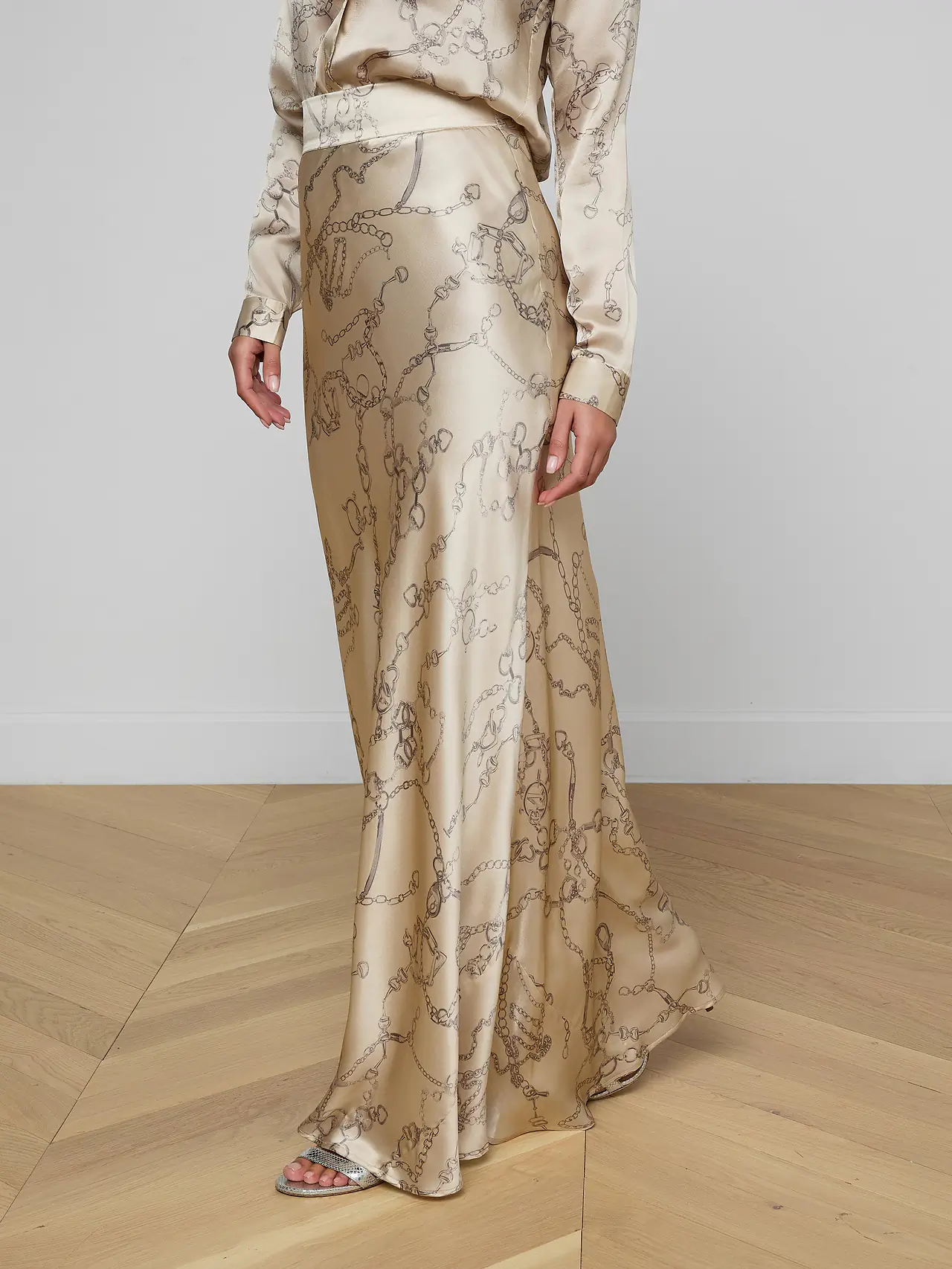 3406IGCsmm L'AGENCE Ryker Waistband Bias Skirt