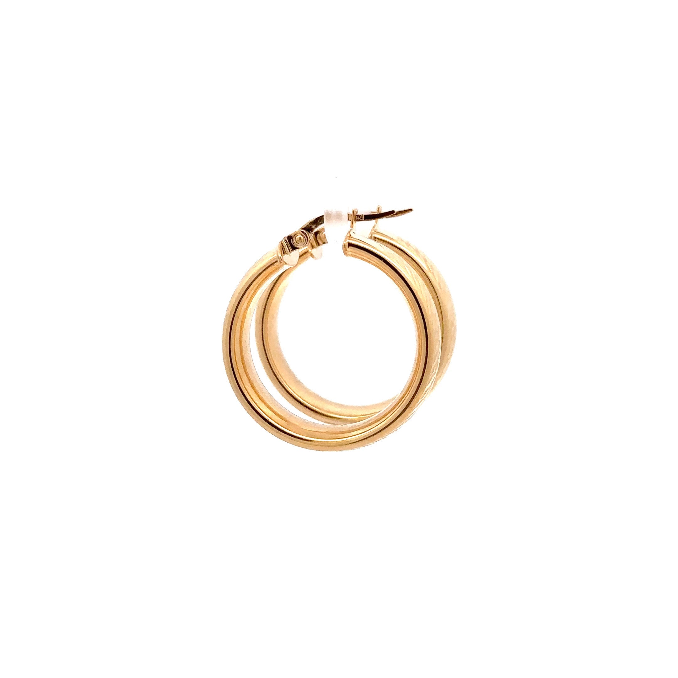 WD1148 14kt Gold Diamond Cut Hoop 1"