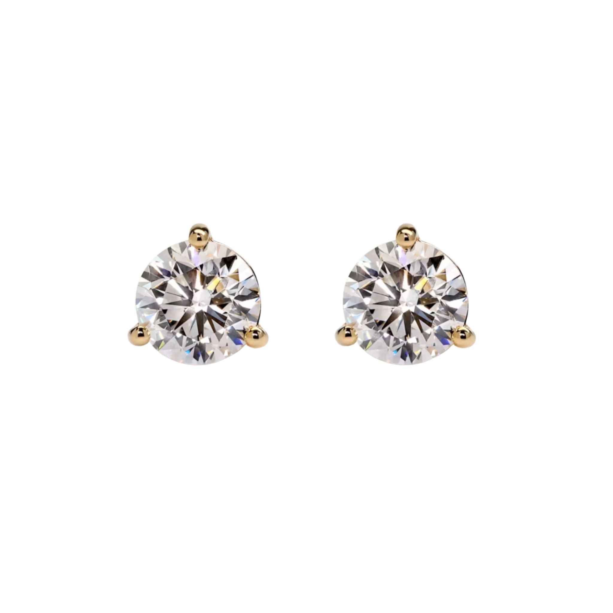 WD1952 14K Gold Lab Grown Diamond Martini Studs