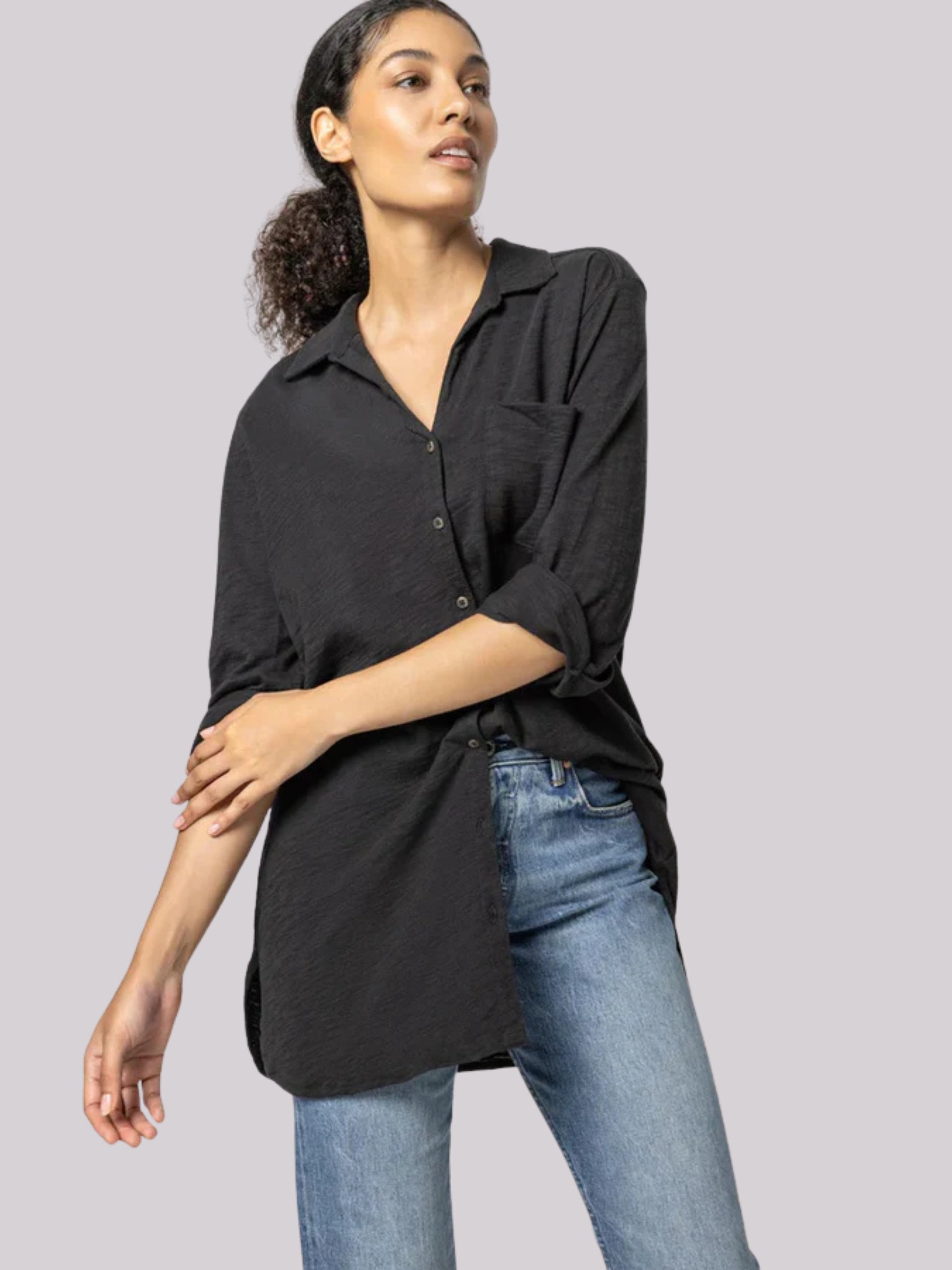 PA2035B LiLLa P Buttondown Tunic