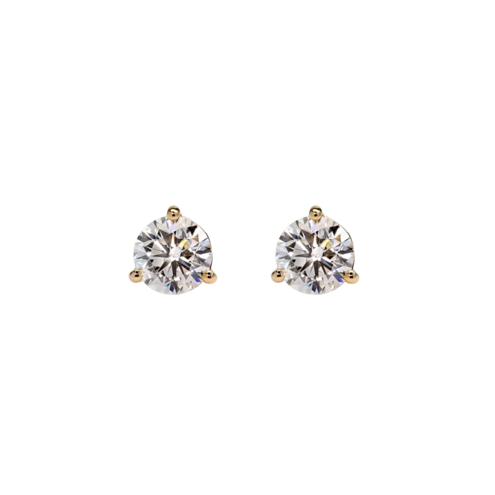 WD1952 14K Gold Lab Grown Diamond Martini Studs