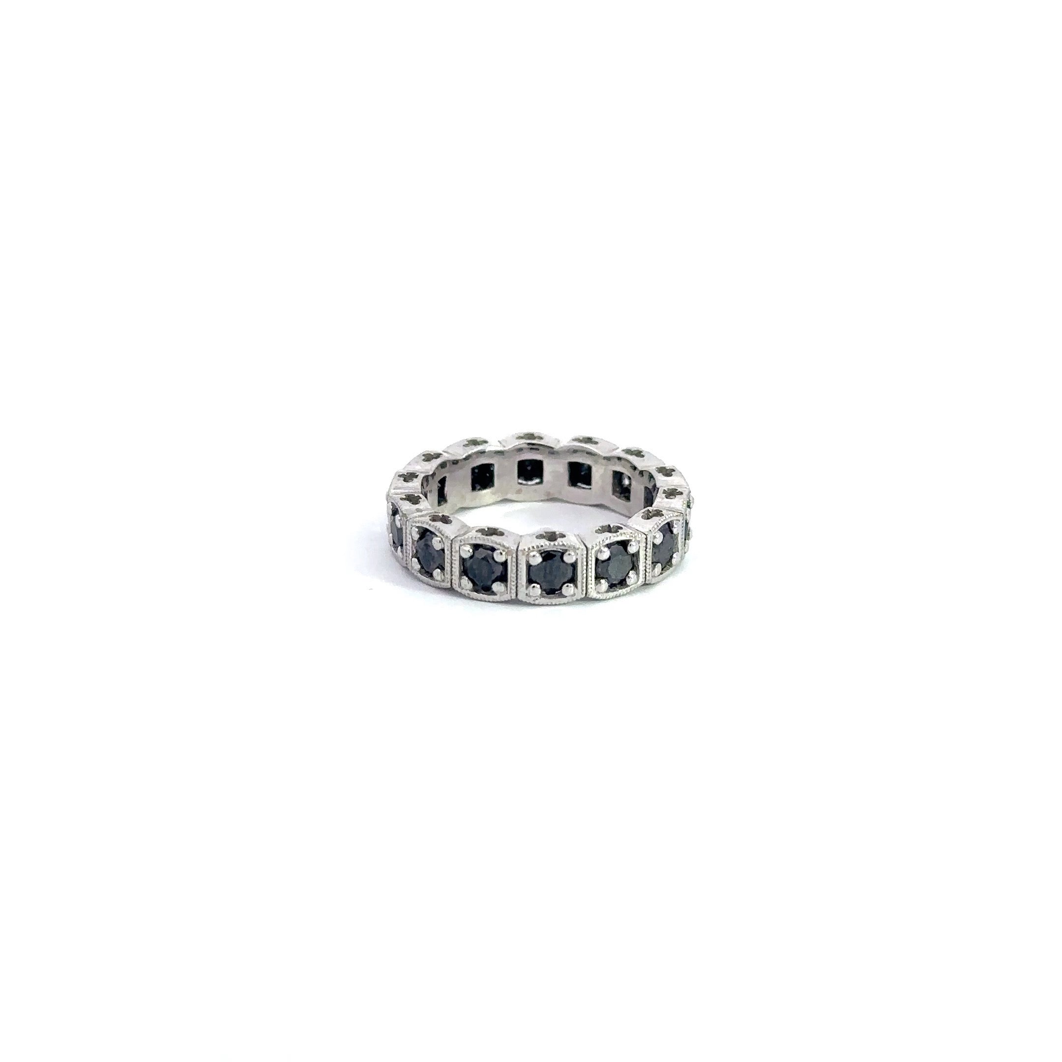 WD386 The Cushion Bezel Eternity Band