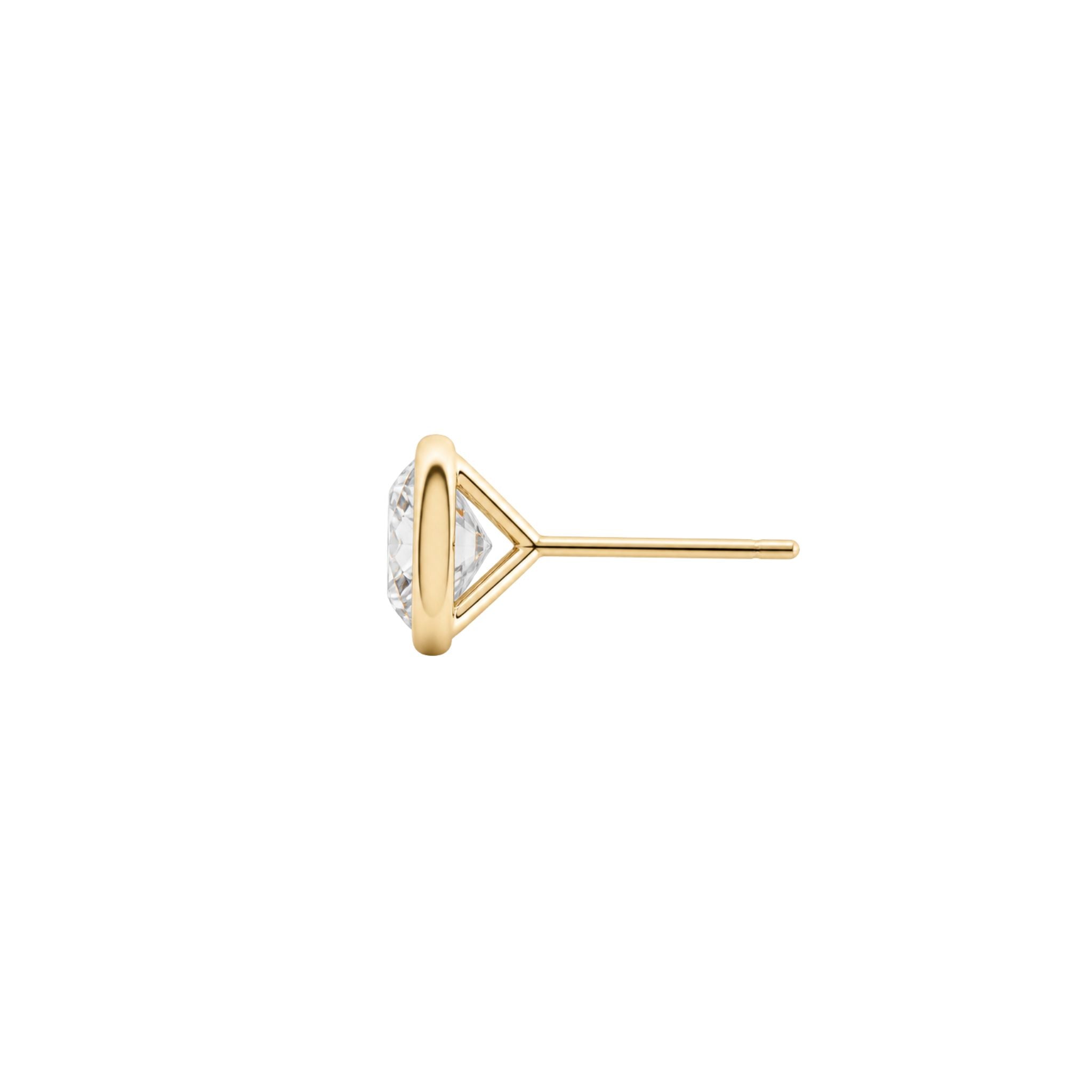 WD1954 14K Gold Lab Grown Diamond Bezel/Martini Studs