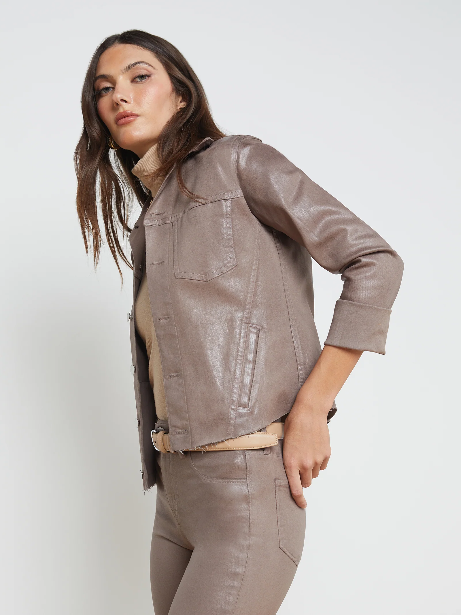 1431PDDCdt L'agence Janelle Slim Raw Jacket