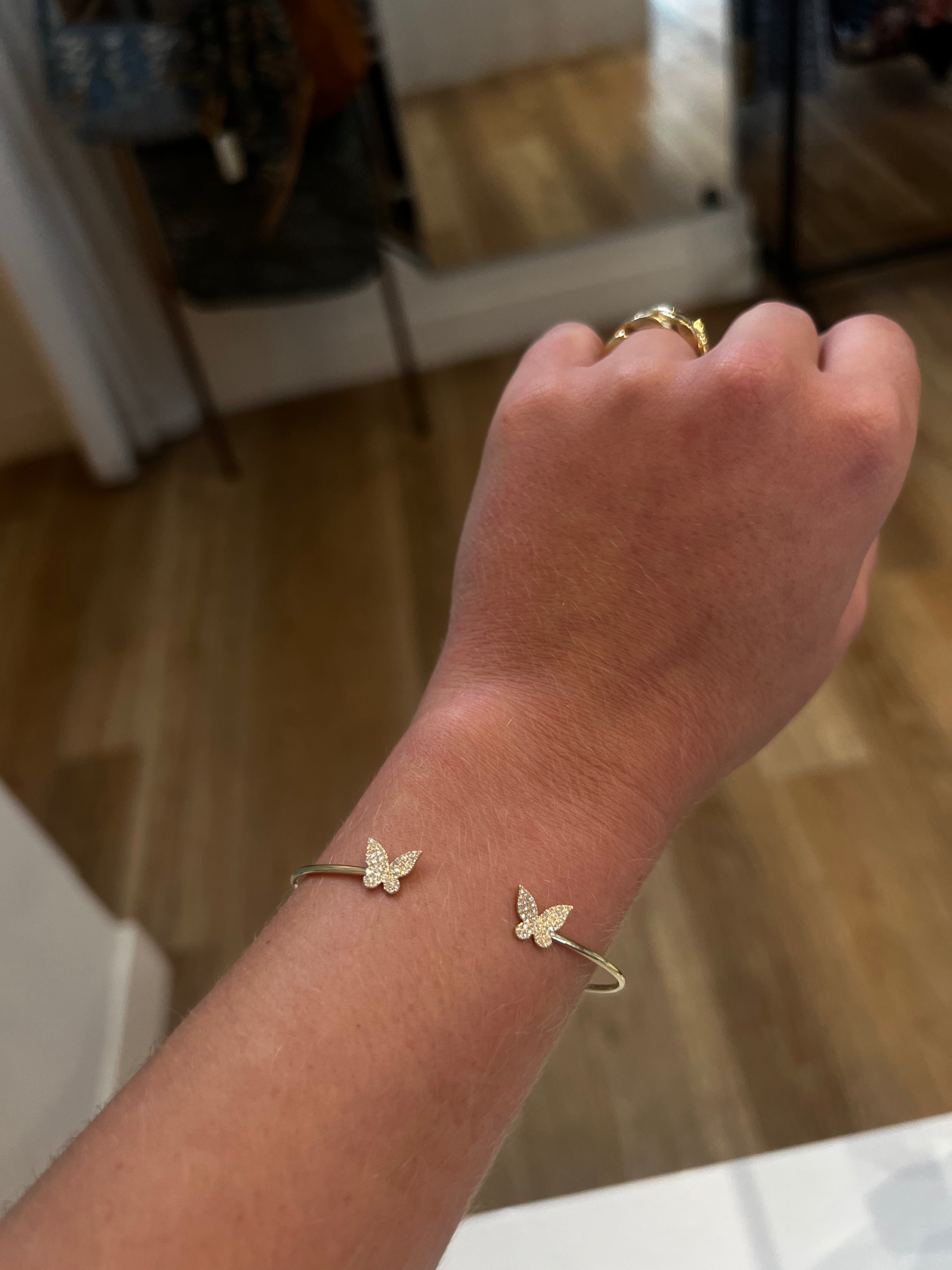 WD1287 Butterfly Open Cuff Bracelet