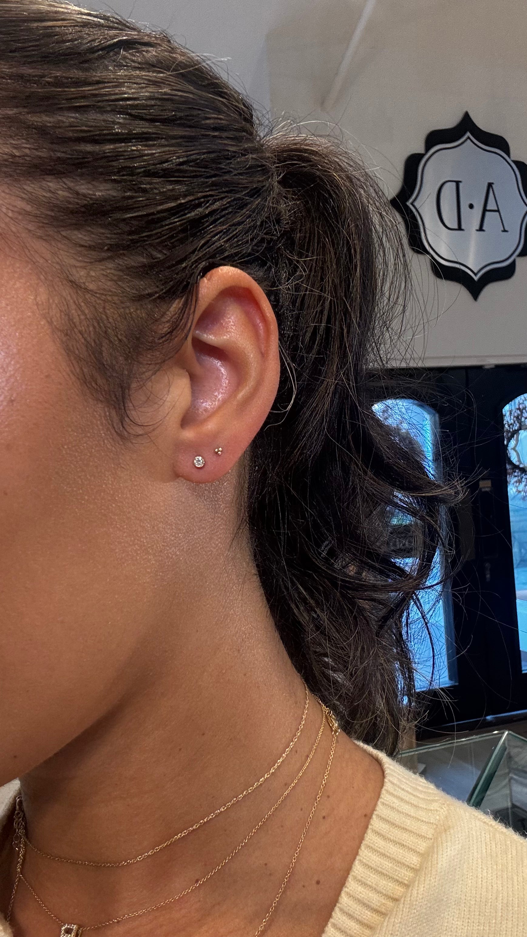 WD1839 Bezel Diamond Stud