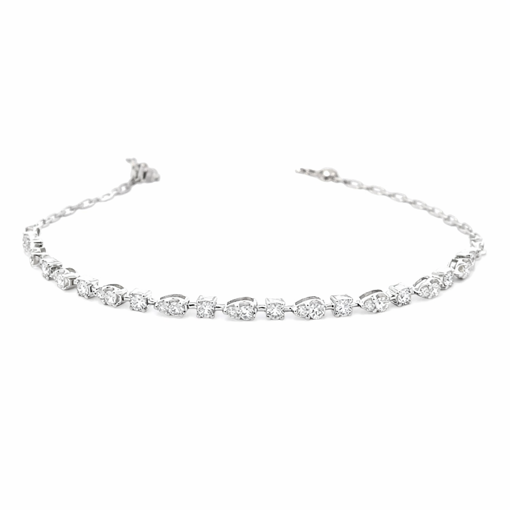 16000DWB4WNA1 14kt White Gold Diamond Tennis Bracelet