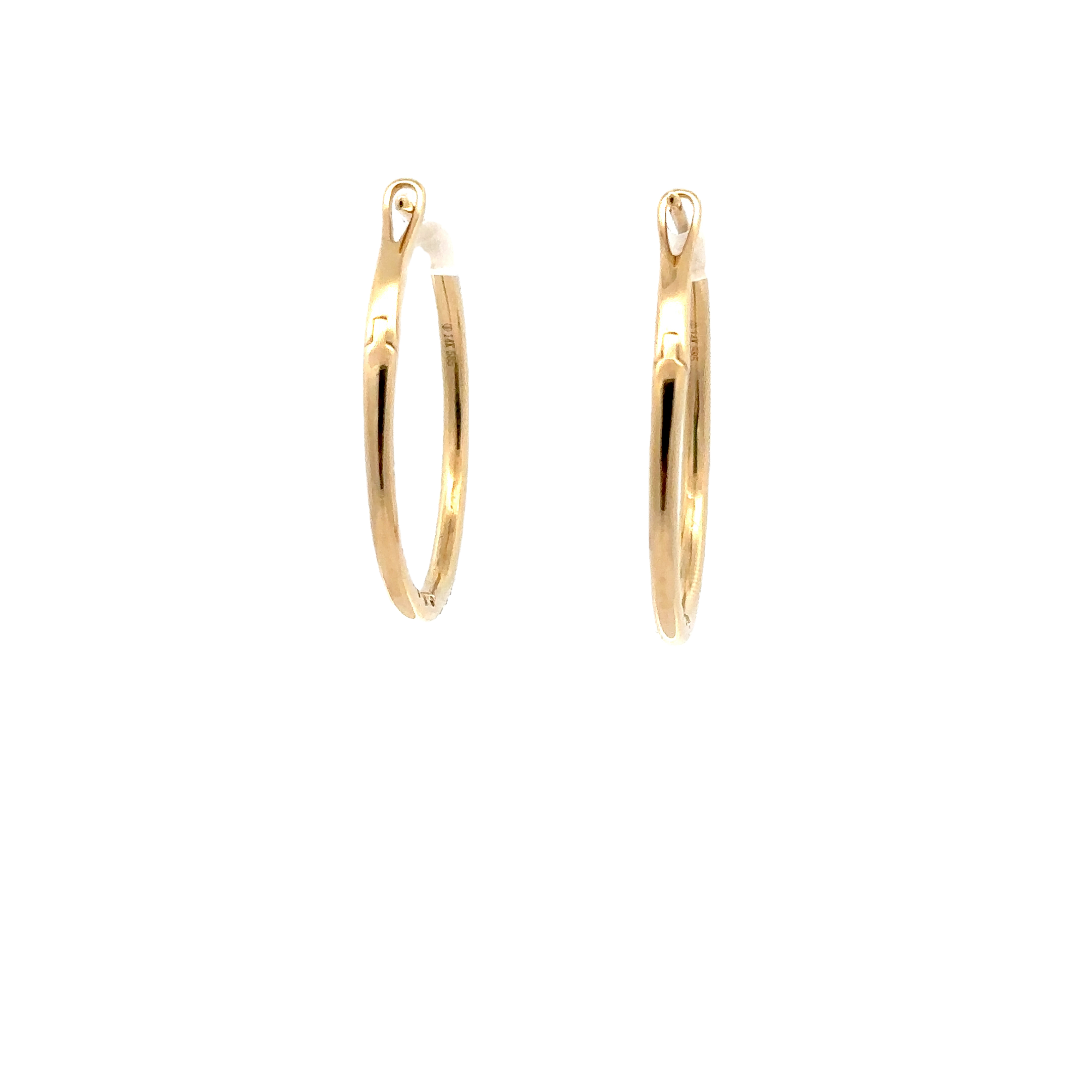 WD1696 14KT Gold Diamond Hoops