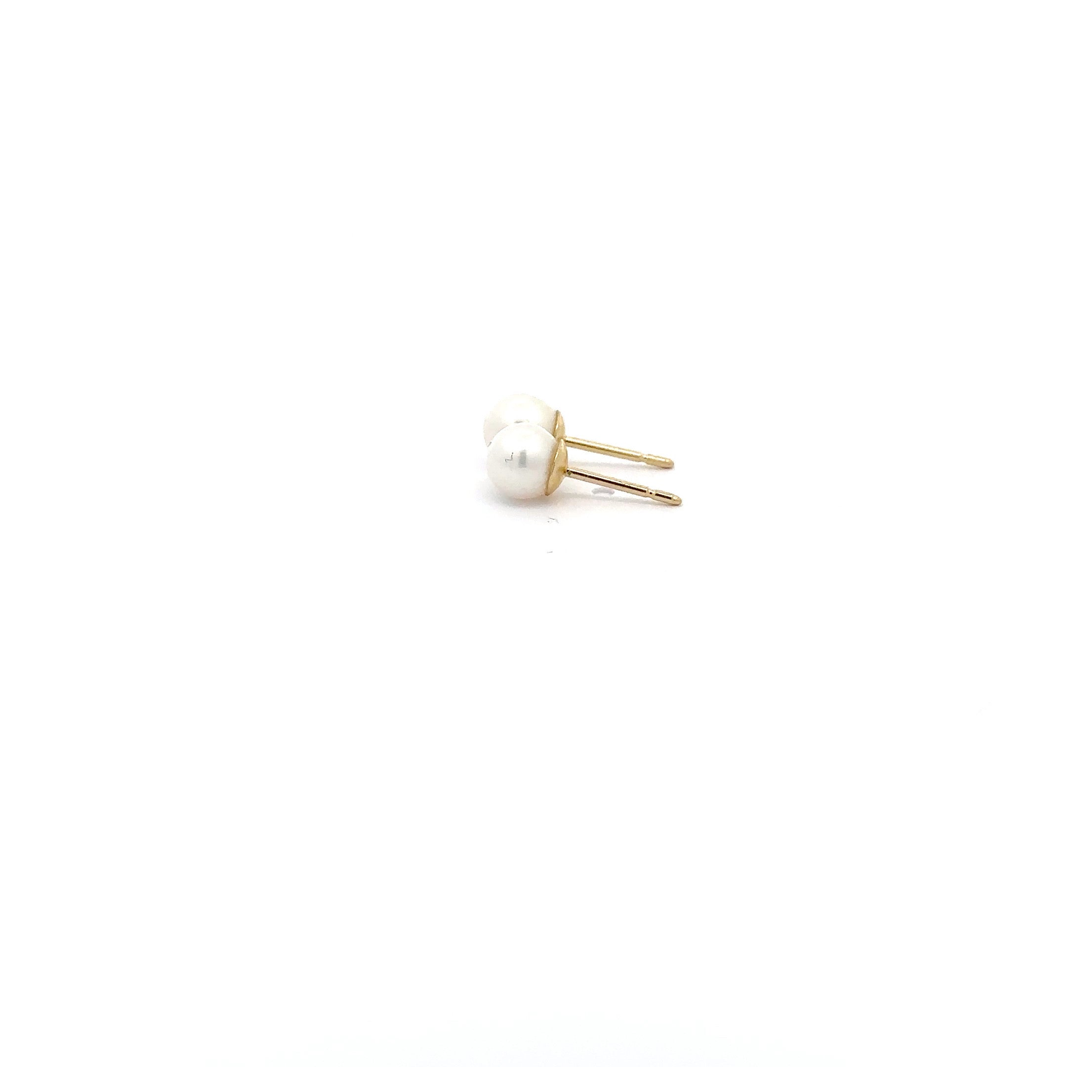 WD1170 14kt Gold 5mm Cultured Pearl Studs