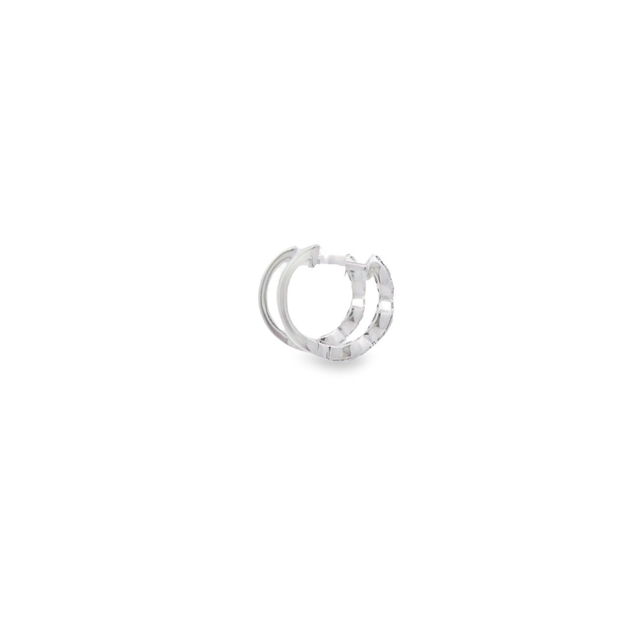 WD835 14kt marquise shape huggie hoop earring