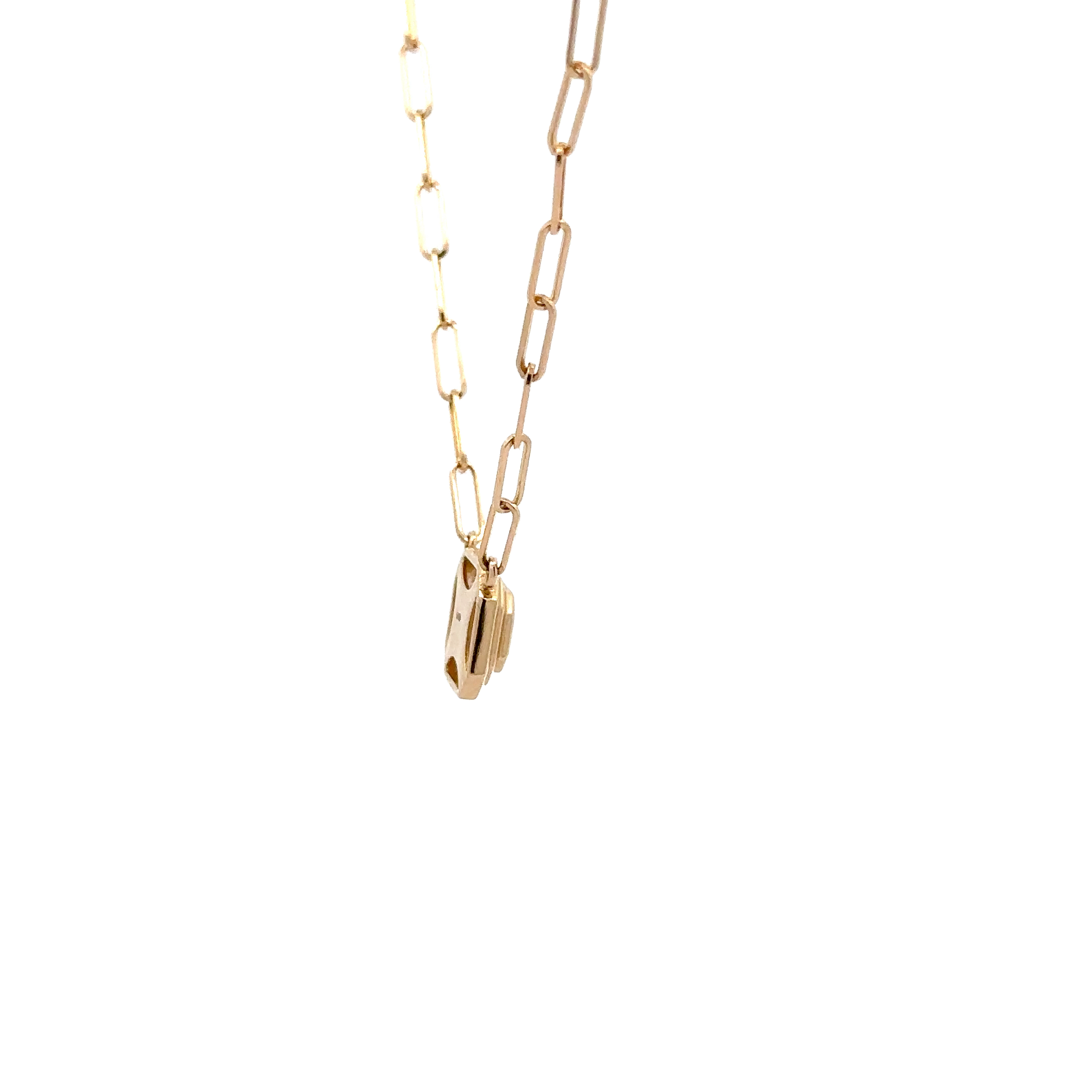 WD1691 14kt PaperLink Chain with Modern Bezeled Illusion Set Diamonds