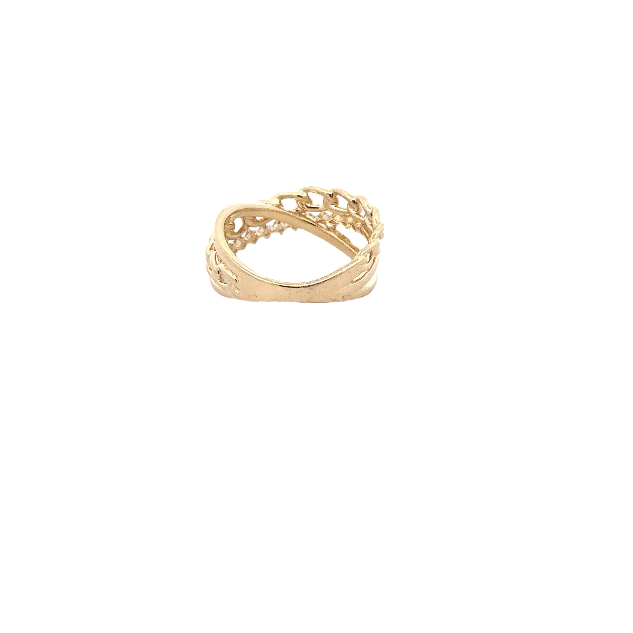 WD1724 14kt Gold Diamond Multi Chain Band