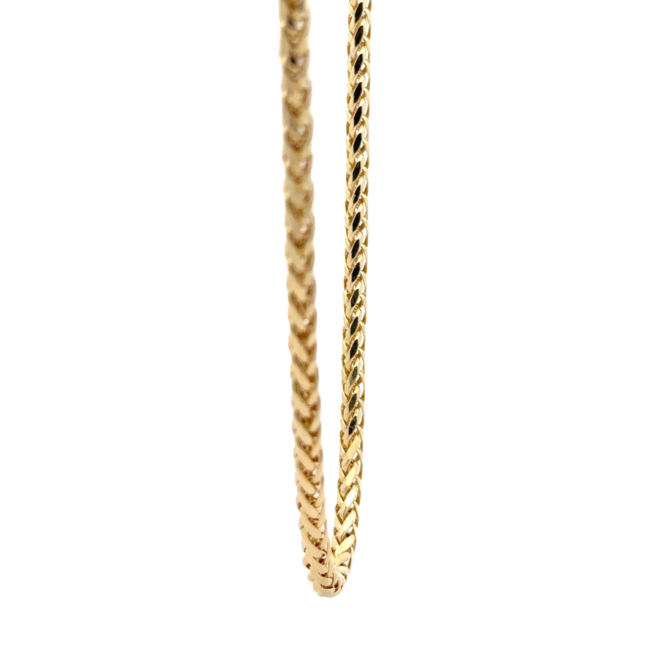WD1737 14kt Gold Wheat Link Chain