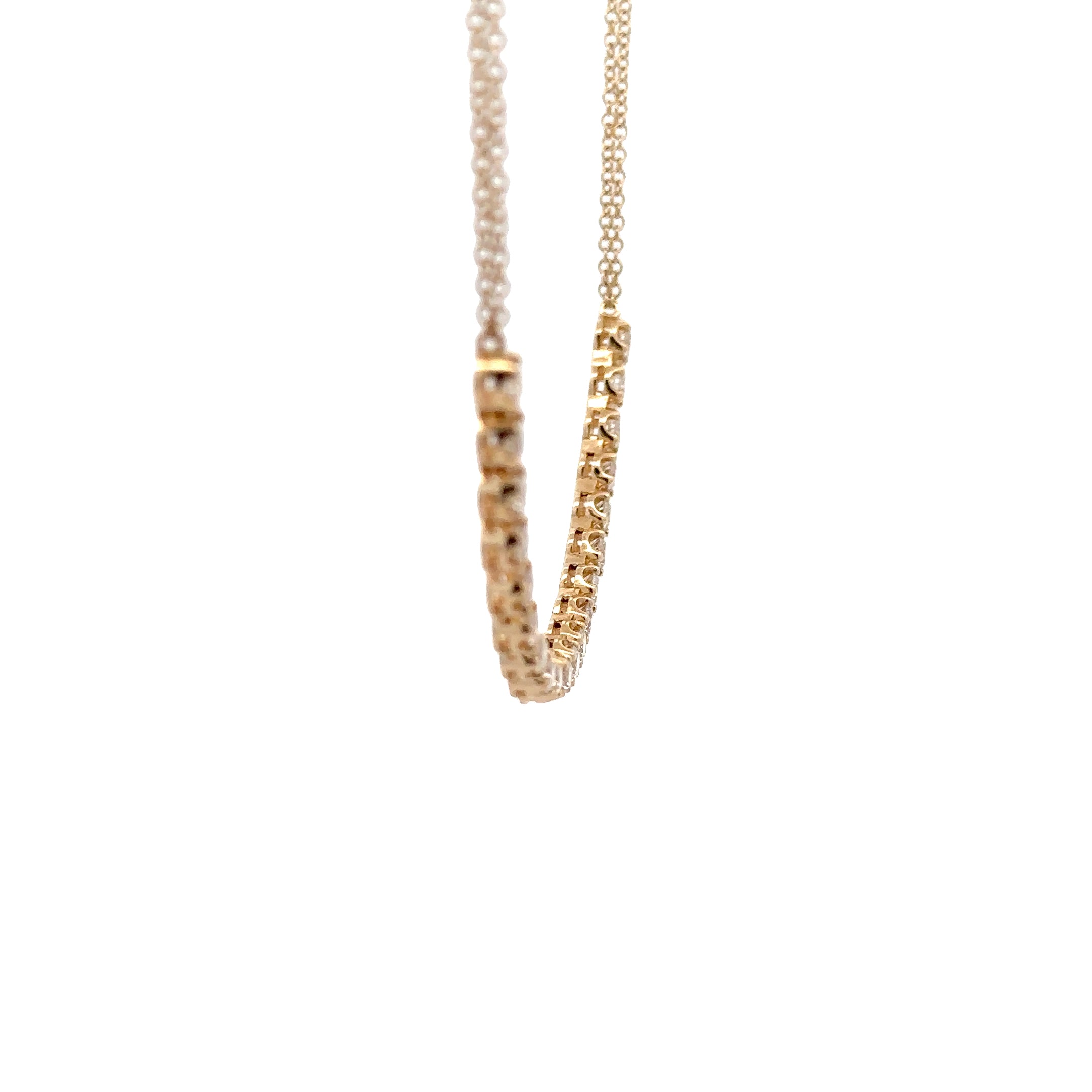 WD1779 14kt Gold Diamond Tennis Necklace