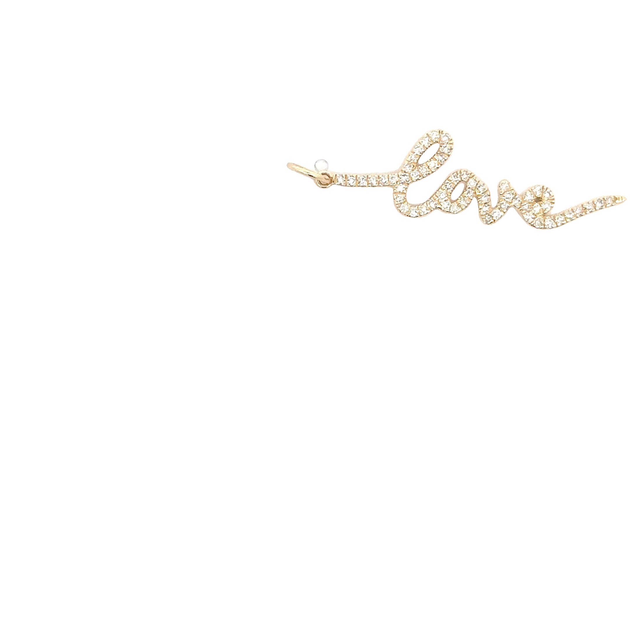 WD1798 14kt Gold Diamond Love Pendant