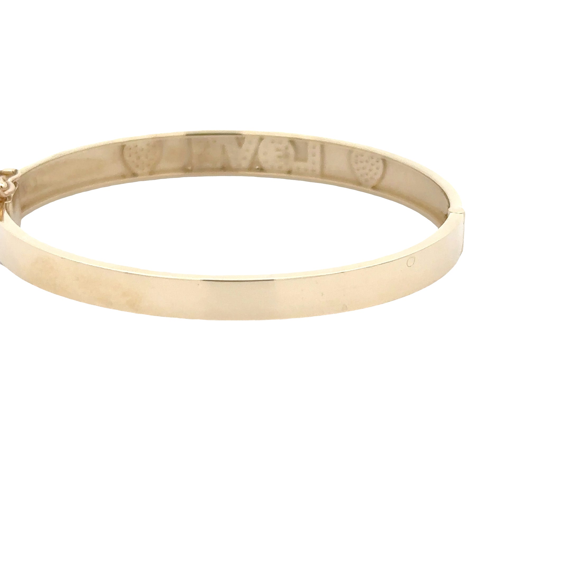WD1805 14kt Gold Diamond Love Bangle