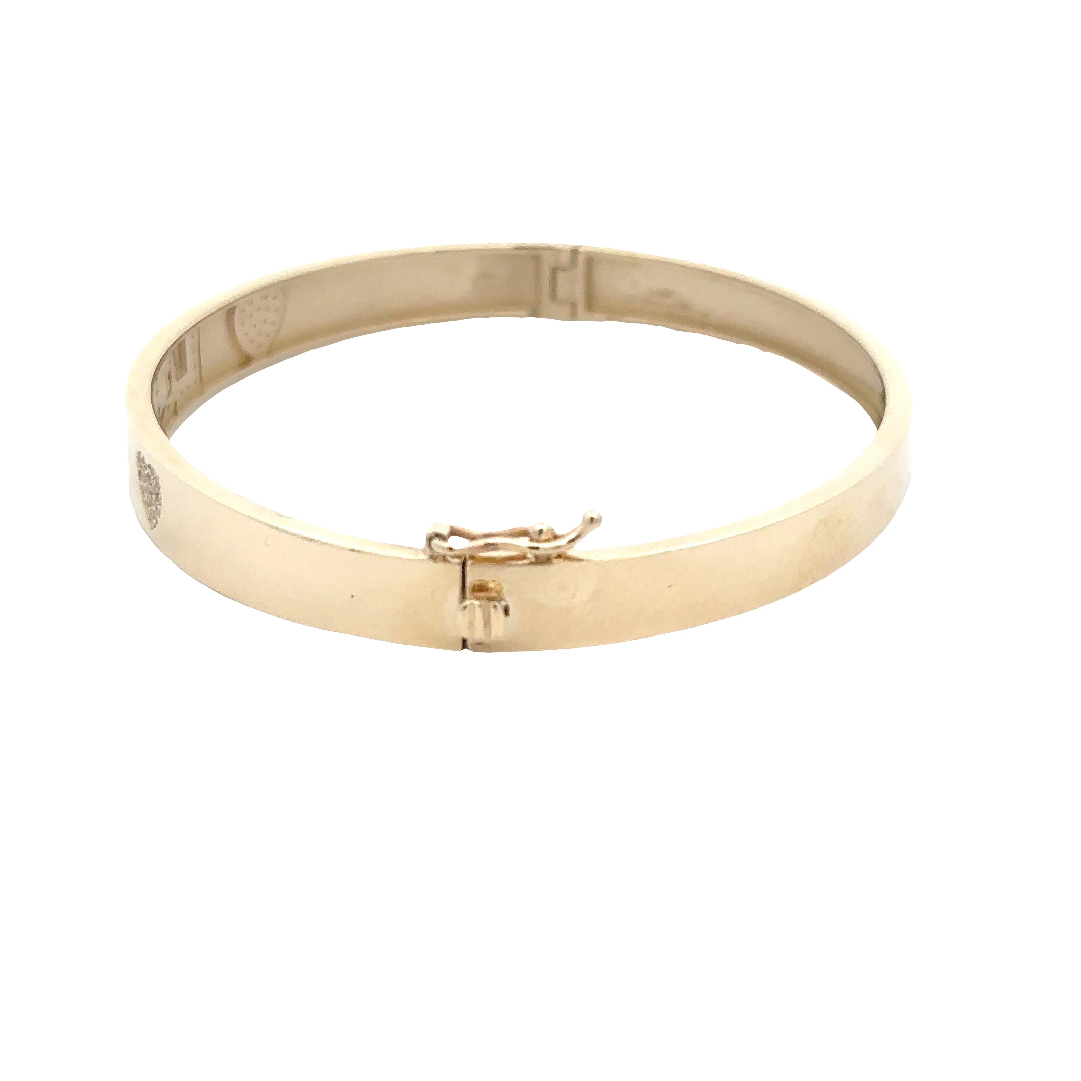 WD1805 14kt Gold Diamond Love Bangle