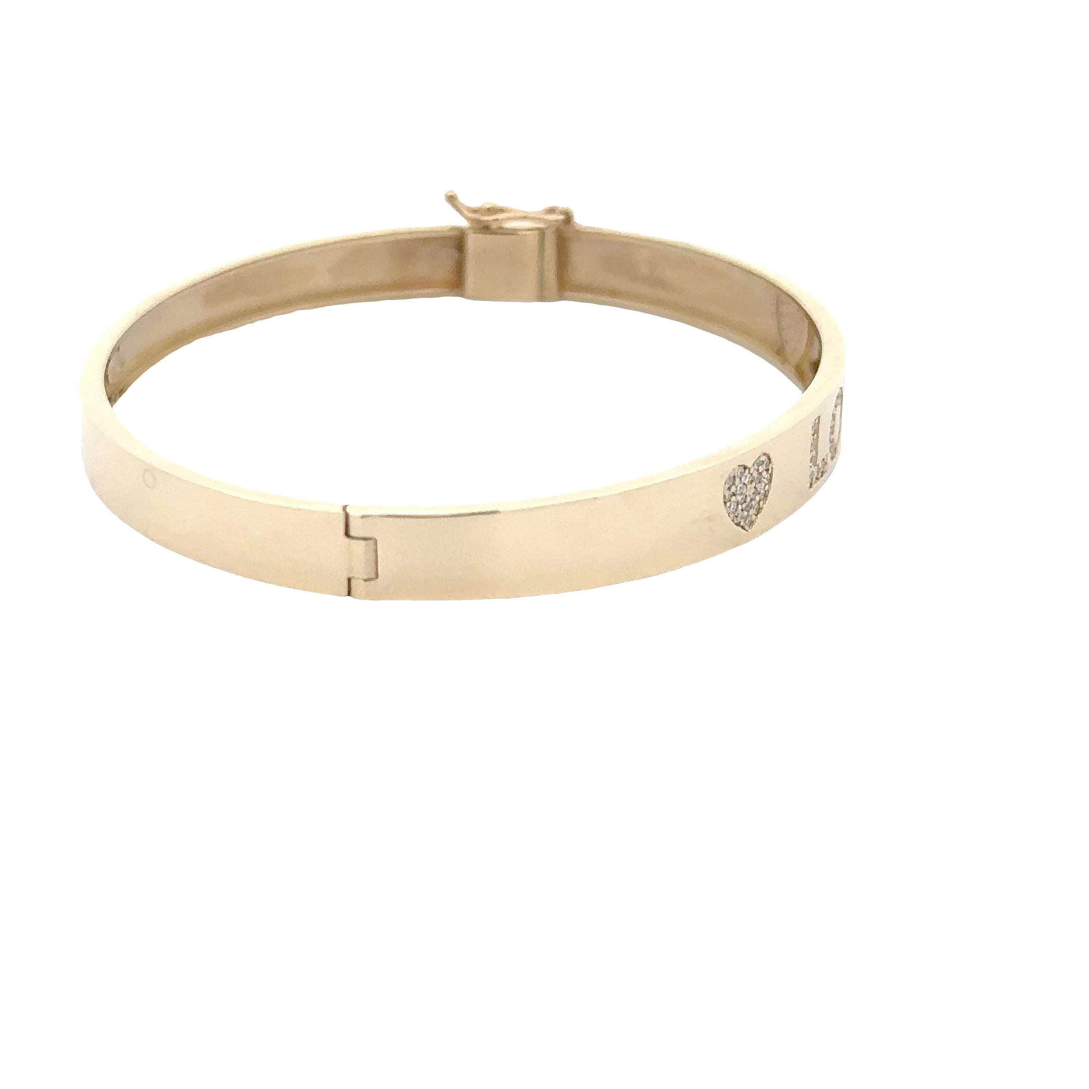 WD1805 14kt Gold Diamond Love Bangle