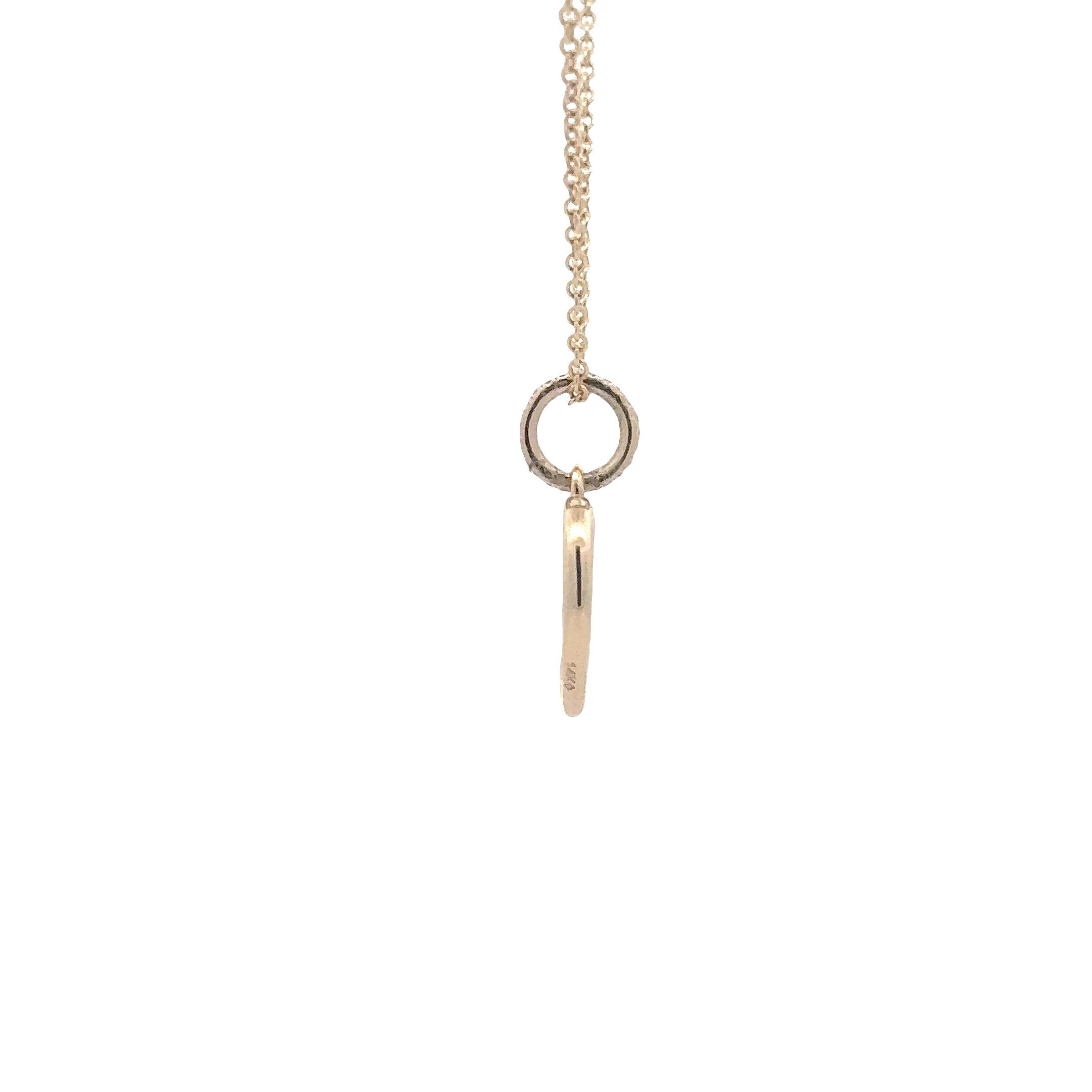 WD1826 14kt gold moonstone with diamond detail heart pendant