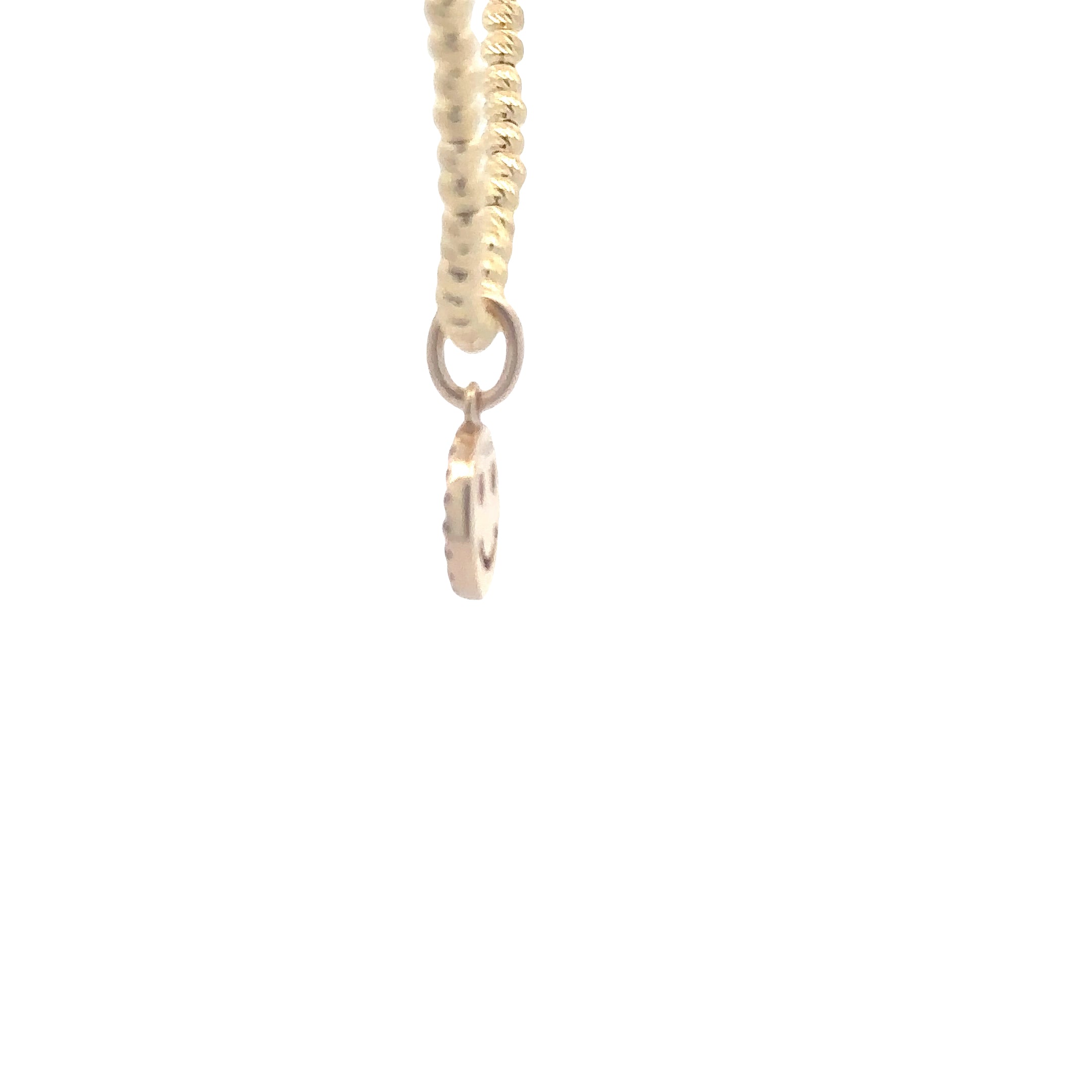 WD1831 14kt Gold Small Diamond Pave Smiley Pendant