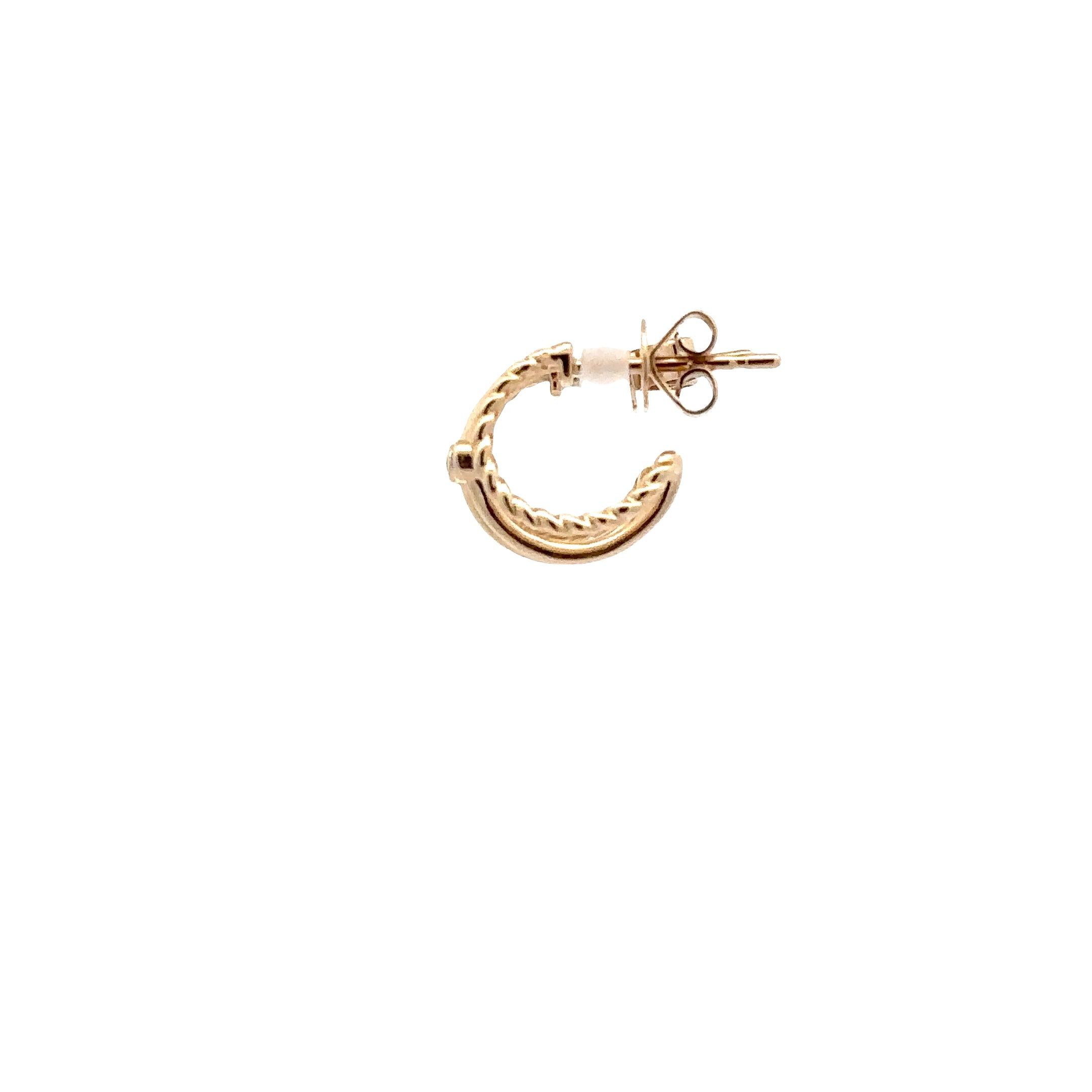 WD1886 14kt Gold Hoop with Diamond Detail