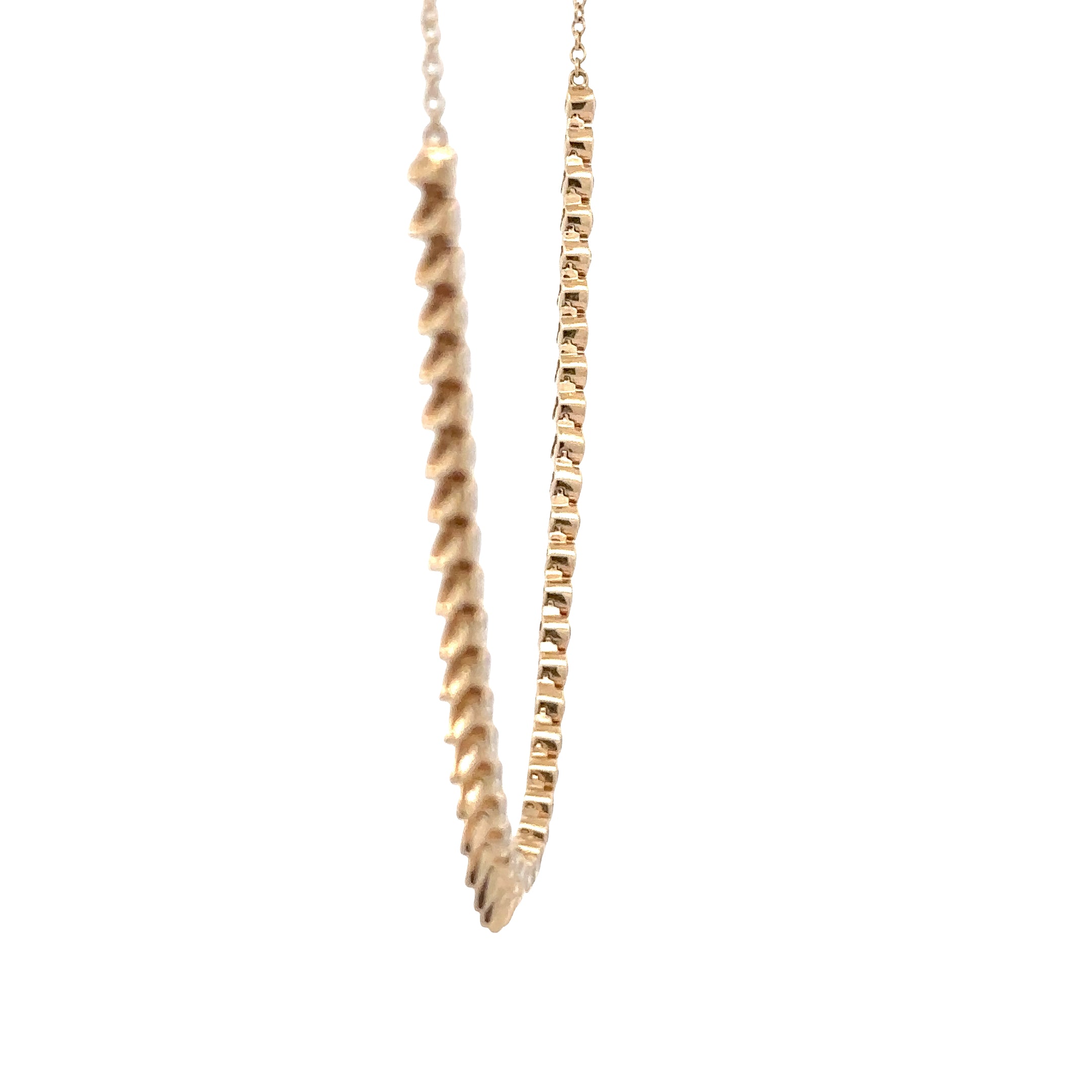 WD1905 14kt Gold Spiked Diamond Necklace