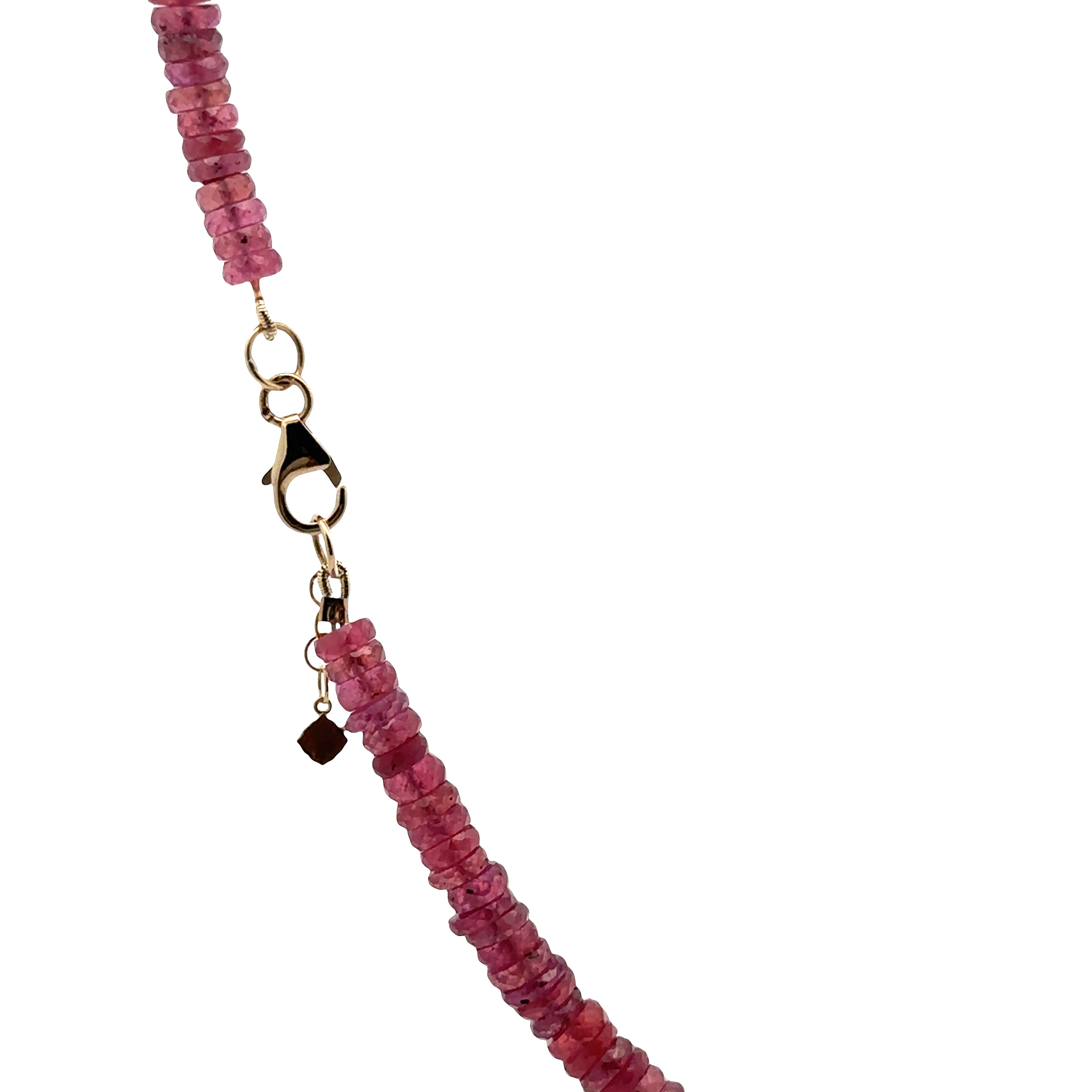 WD1927 Faceted Ruby Necklace — 14K Yellow Gold