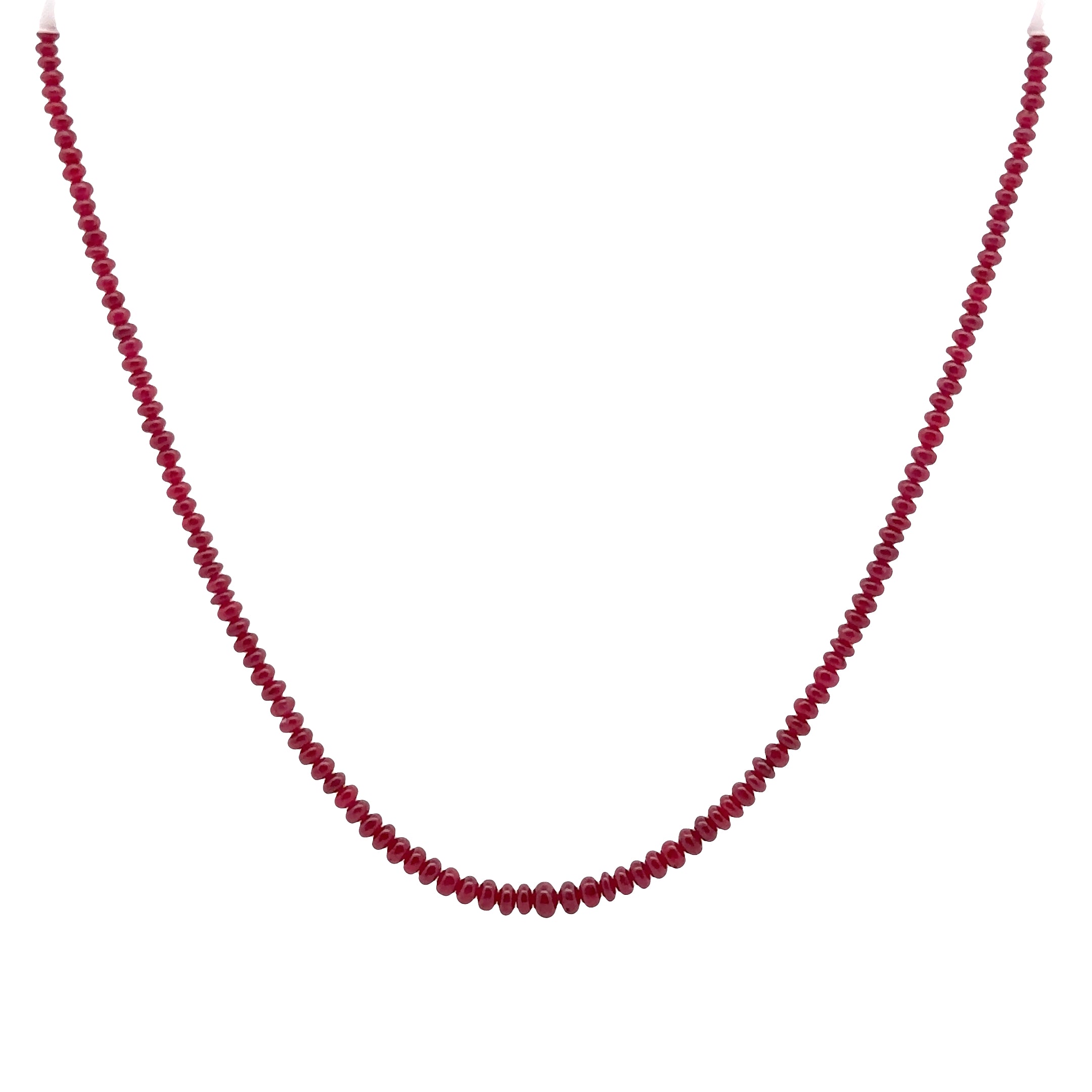 WD1928 Faceted Ruby Necklace — 14K Yellow Gold