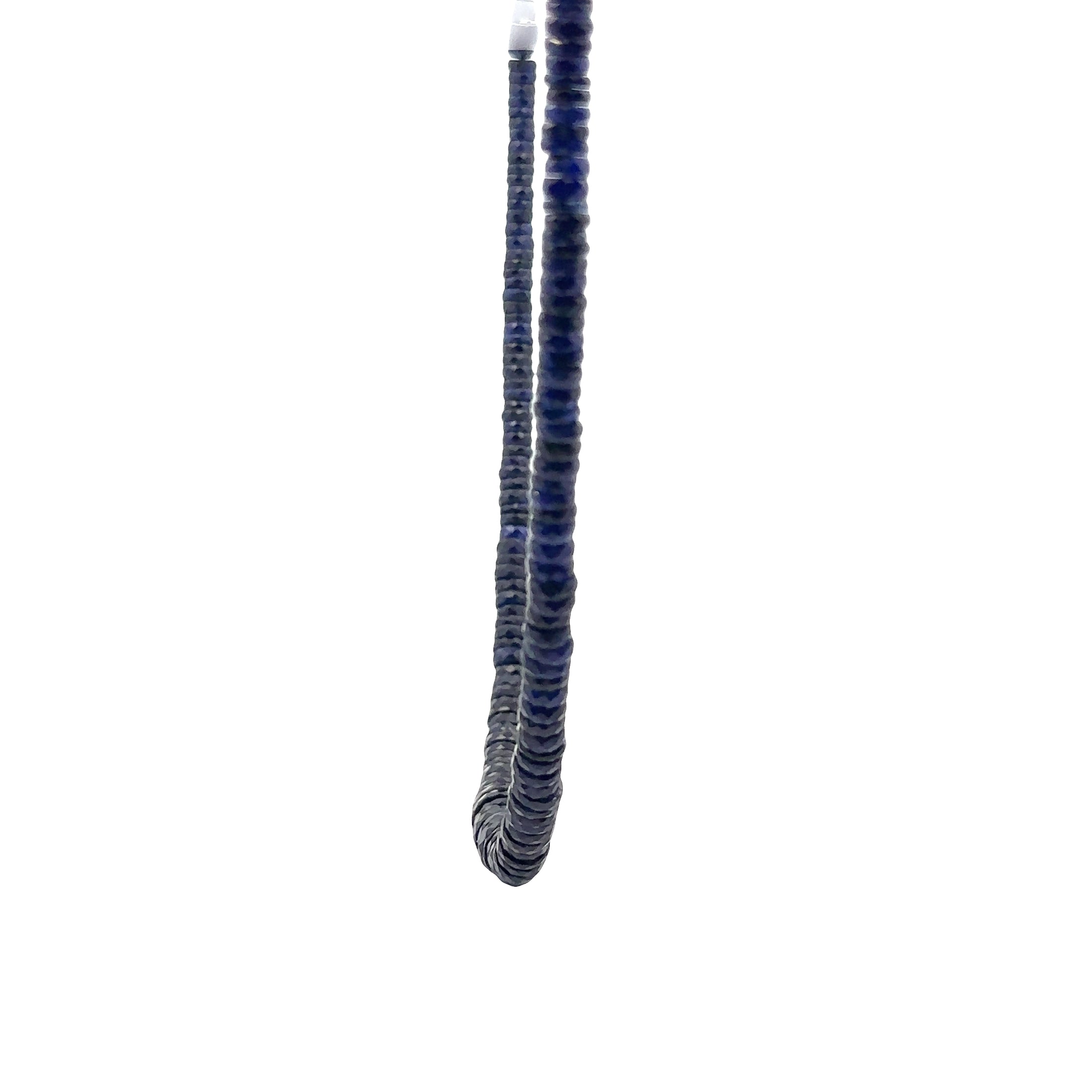 WD1929 Faceted Blue Sapphire Necklace — 14K Yellow Gold