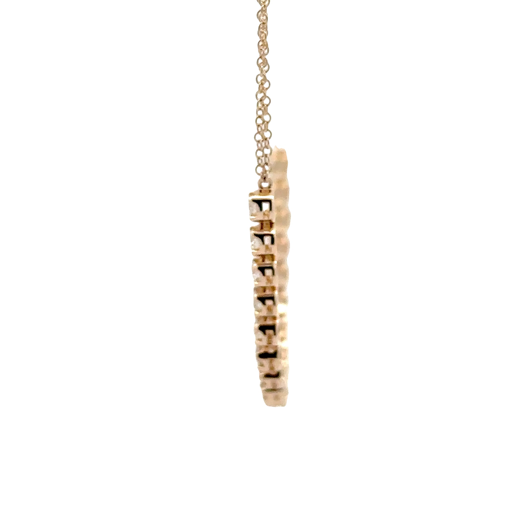 WD1943 14kt Yellow Gold Diamond Necklace