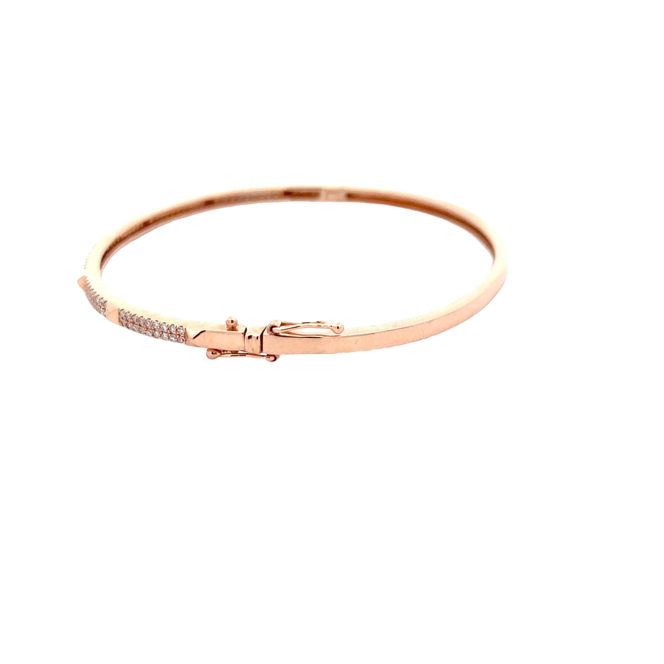 WD1274 14kt gold and Diamond open bangle bracelet