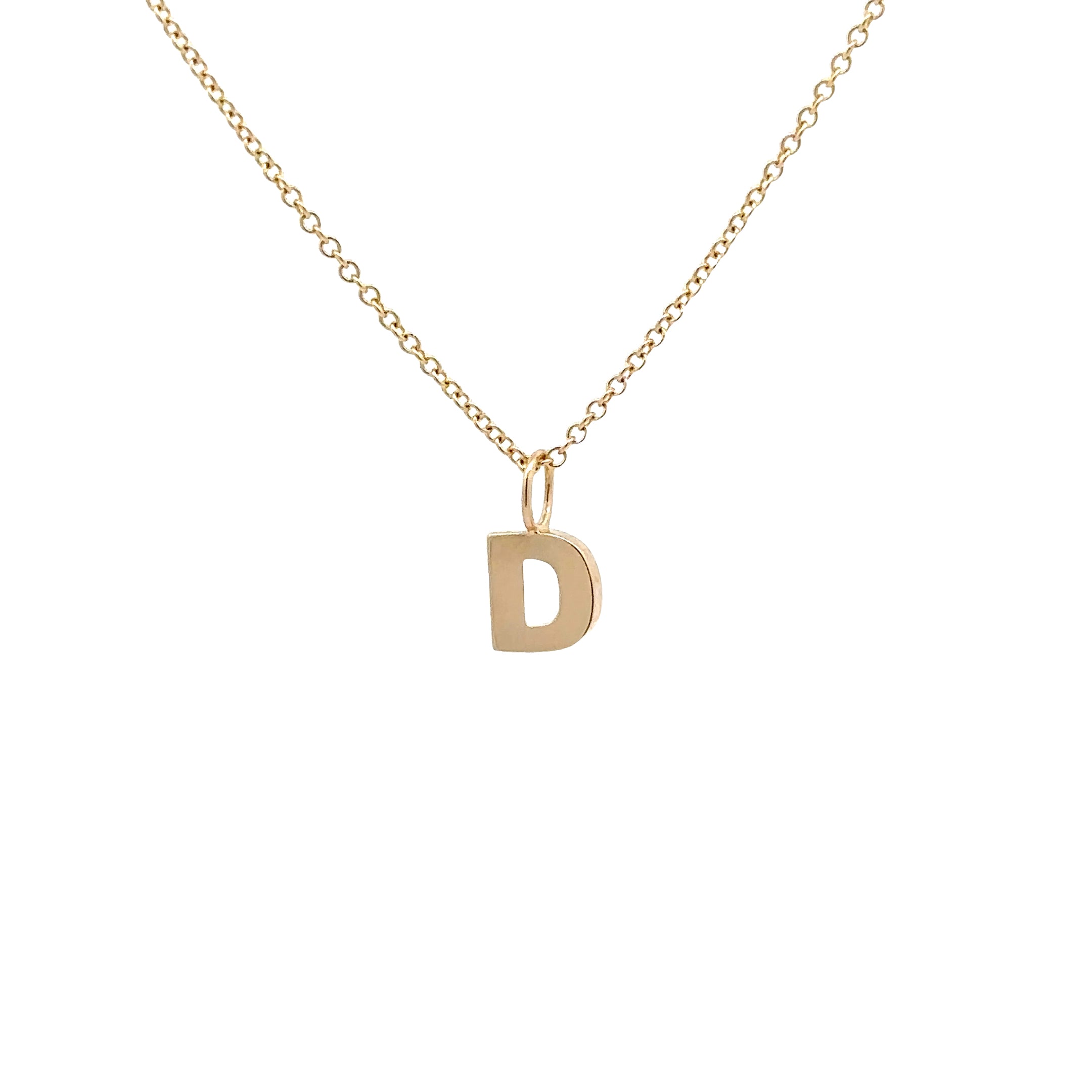 WD1306 14kt Yellow Gold Uppercase A-Z Letter Pendants