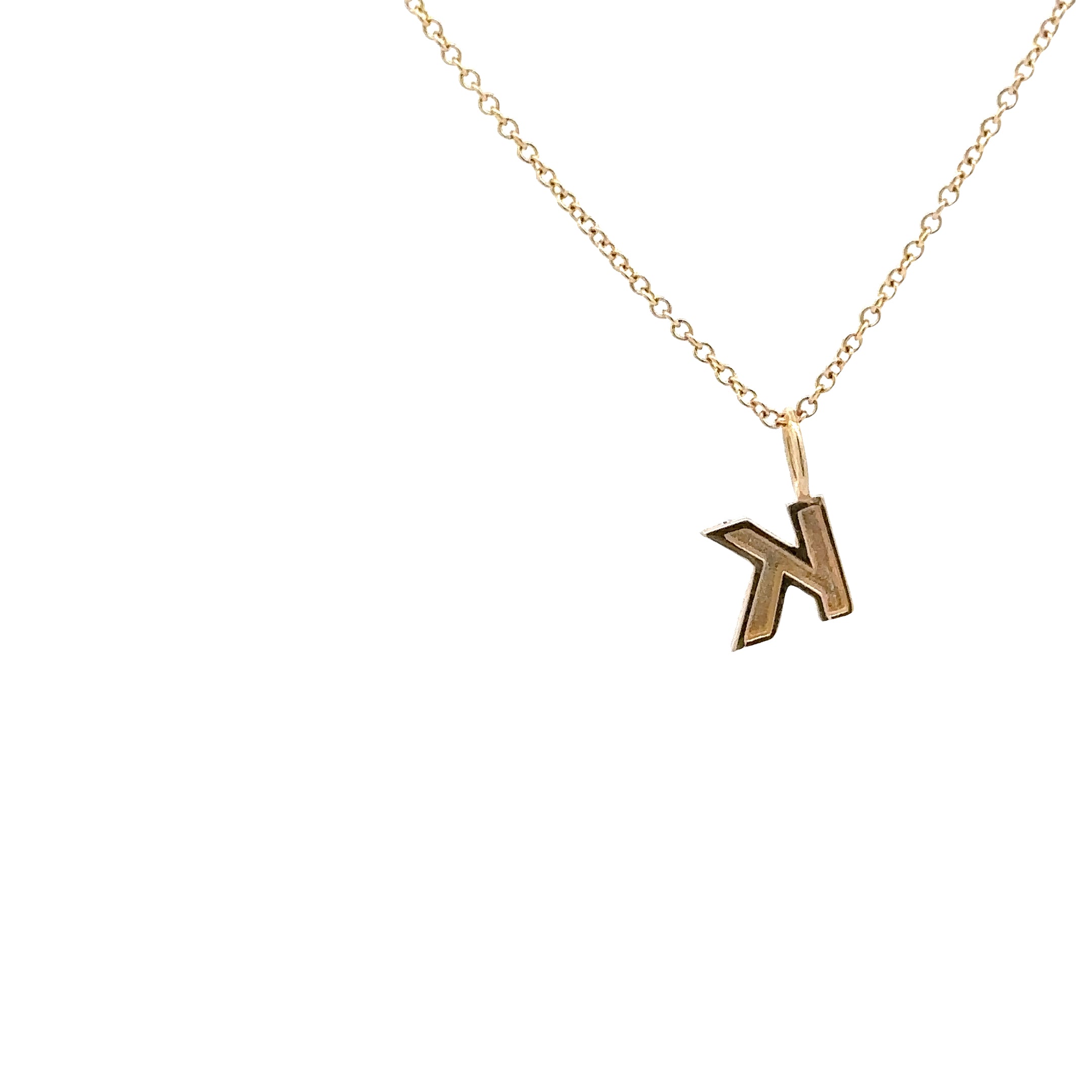 WD1306 14kt Yellow Gold Uppercase A-Z Letter Pendants