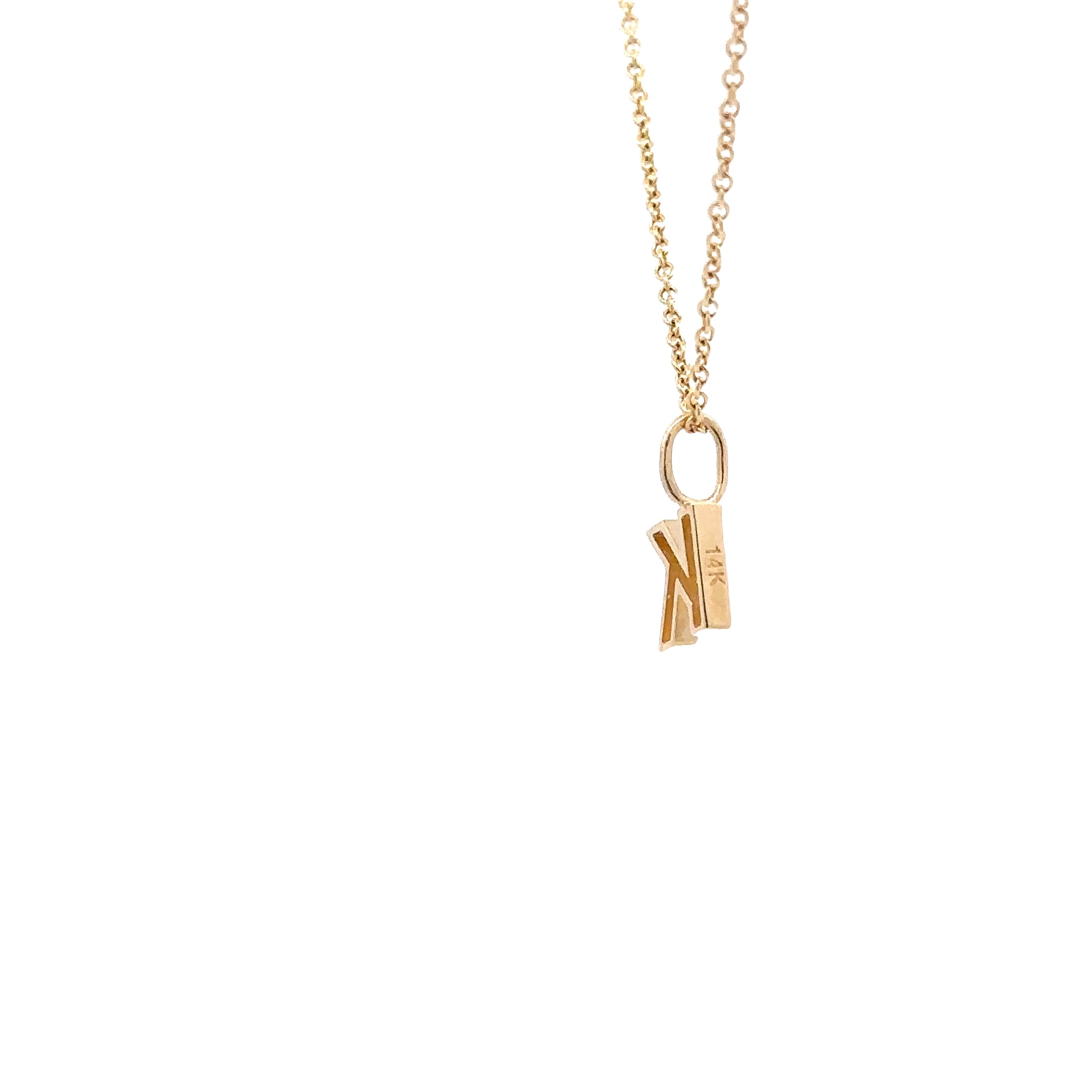 WD1306 14kt Yellow Gold Uppercase A-Z Letter Pendants