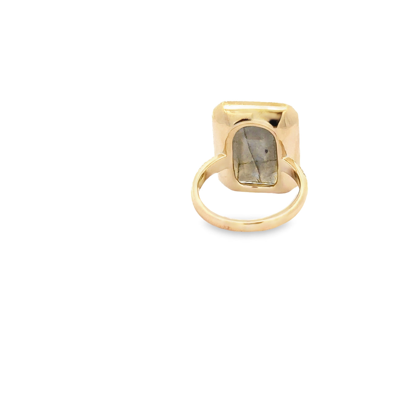 WD1352 14kt Gold Labradorite with Diamond Halo Ring